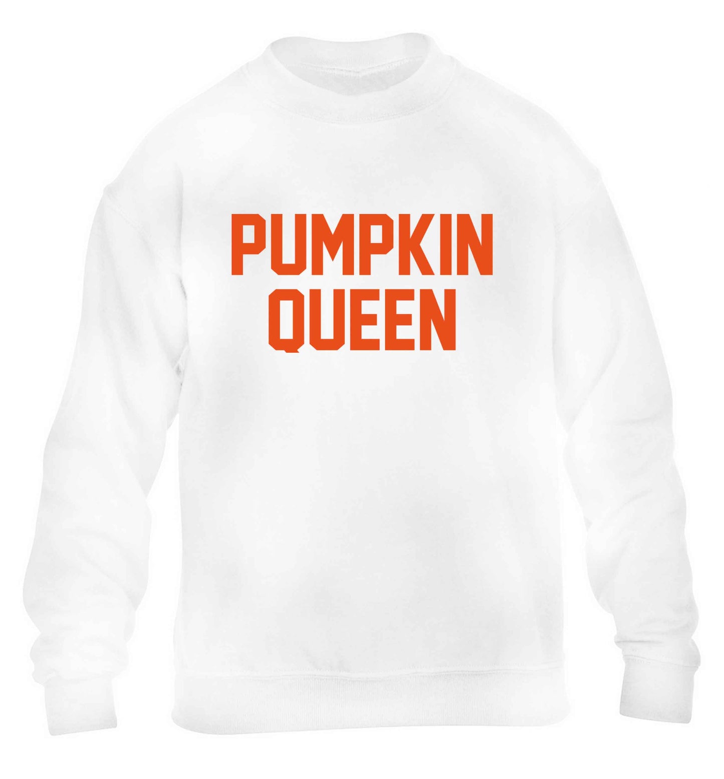 Pumpkin Queen children's white sweater 12-13 Years