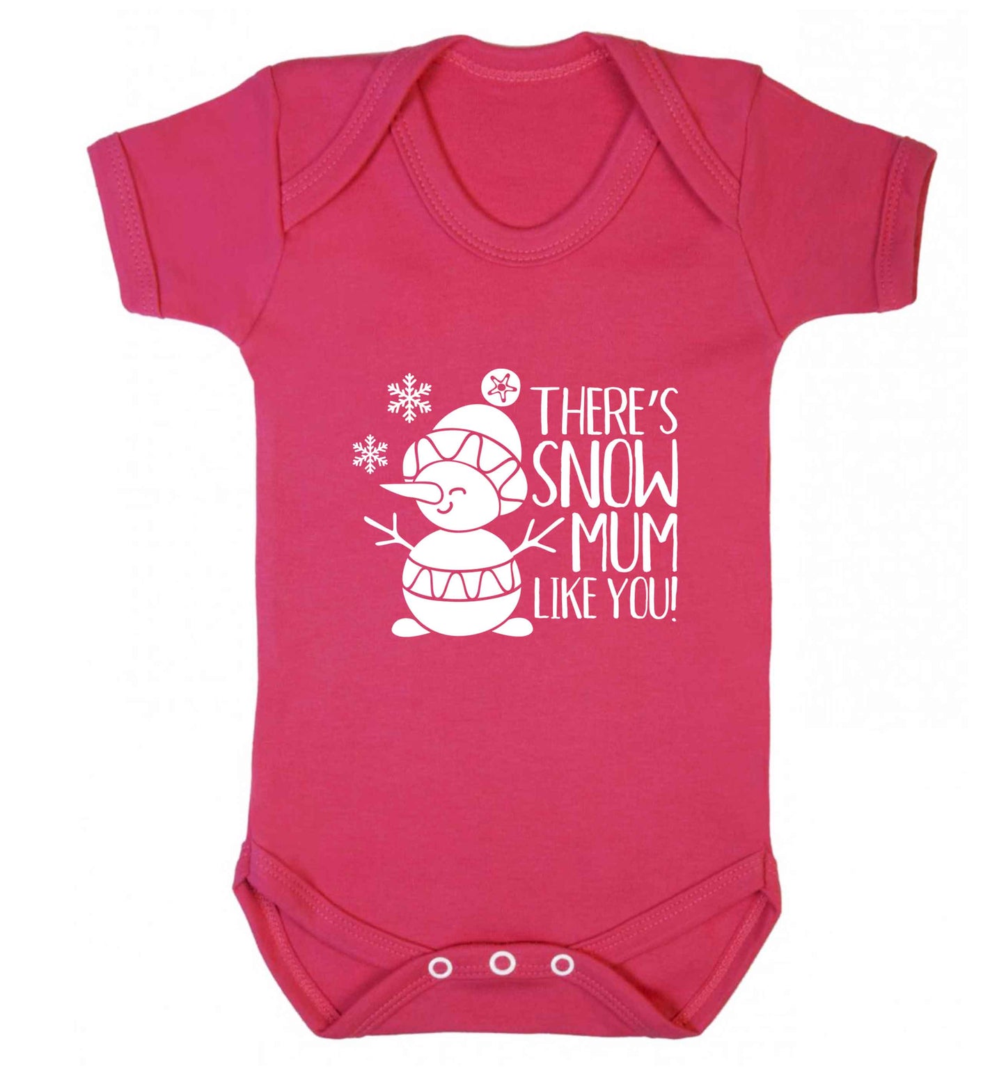 There's snow mum like you baby vest dark pink 18-24 months