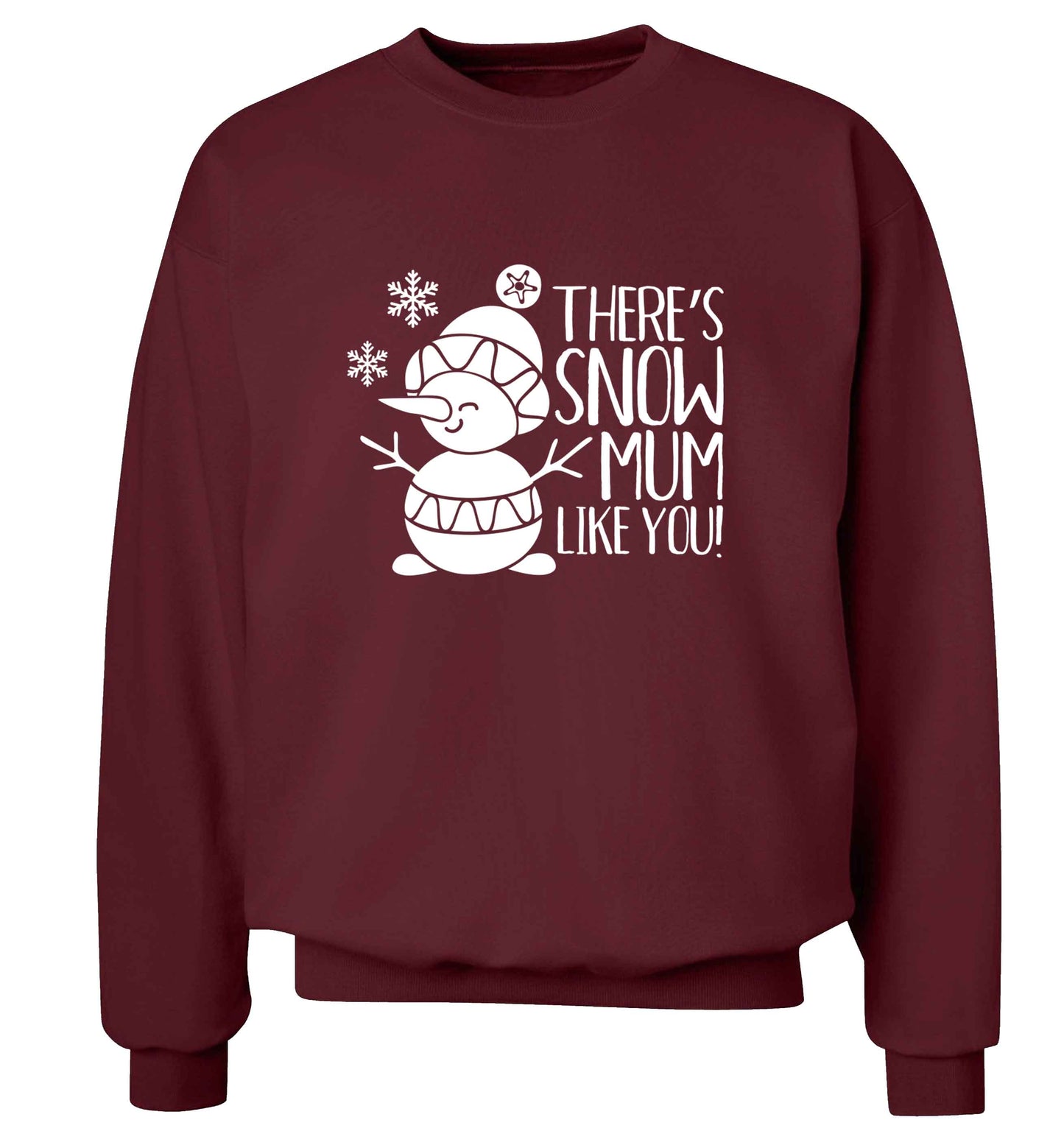 There's snow mum like you adult's unisex maroon sweater 2XL
