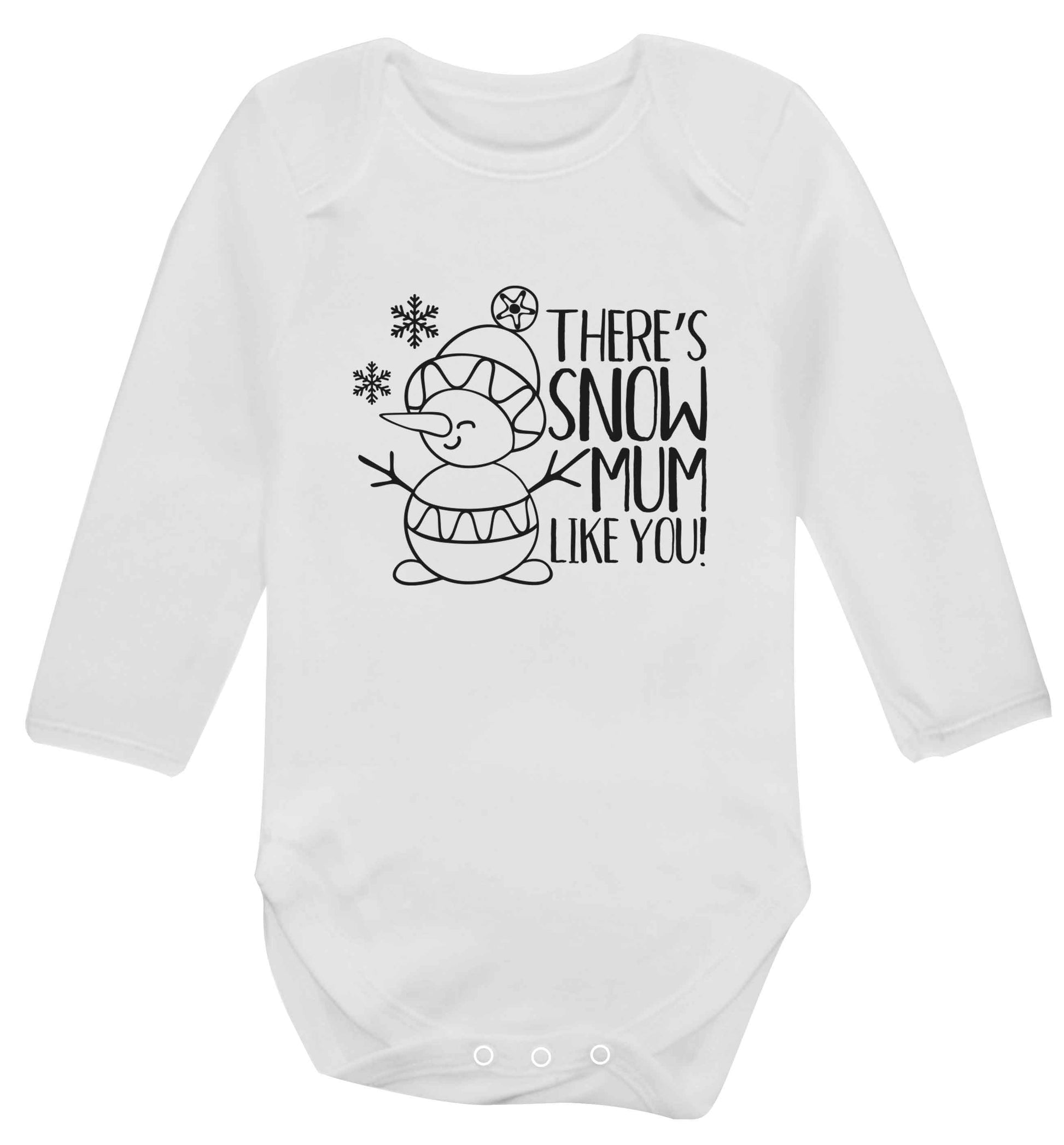 There's snow mum like you baby vest long sleeved white 6-12 months
