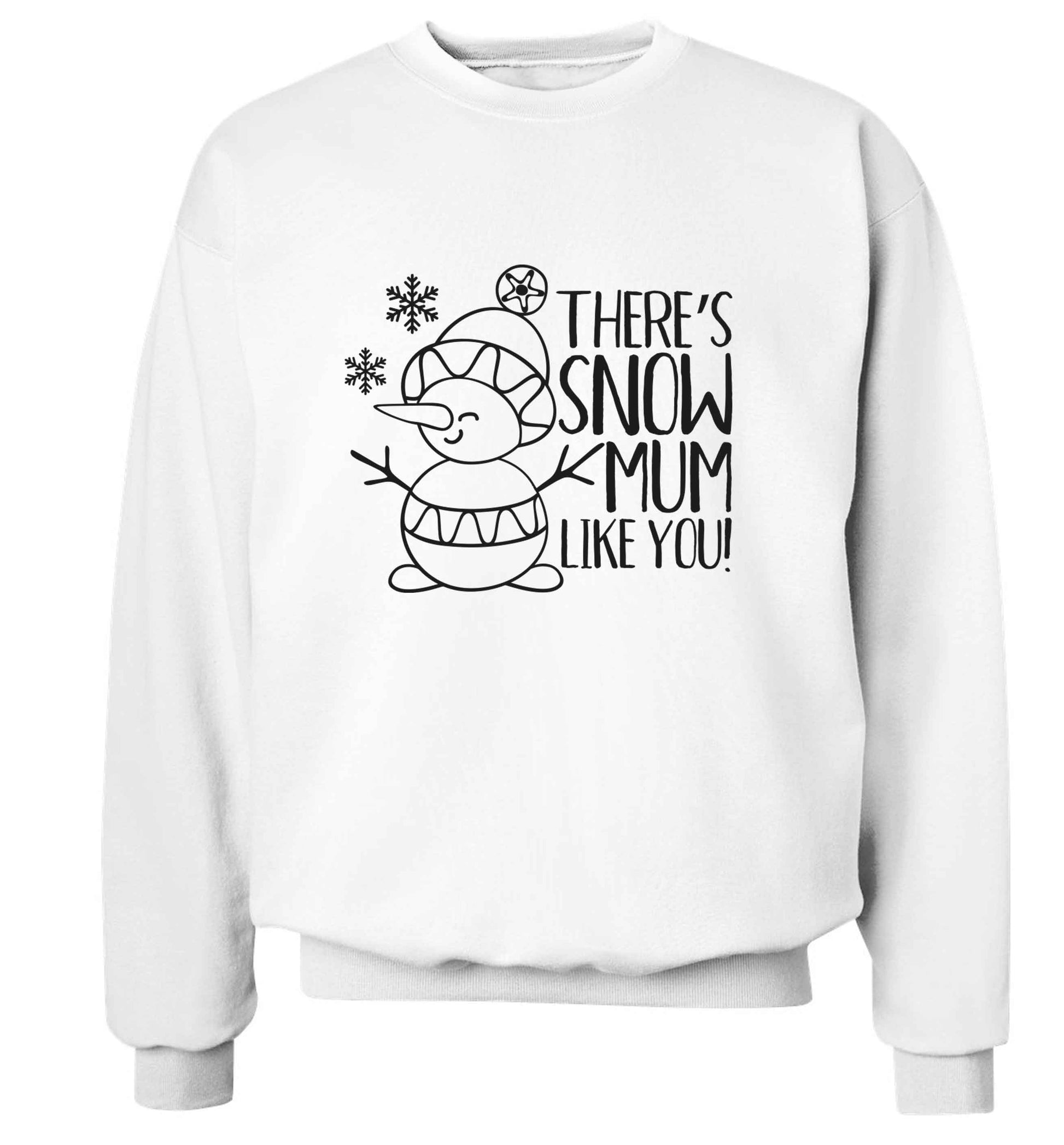 There's snow mum like you adult's unisex white sweater 2XL