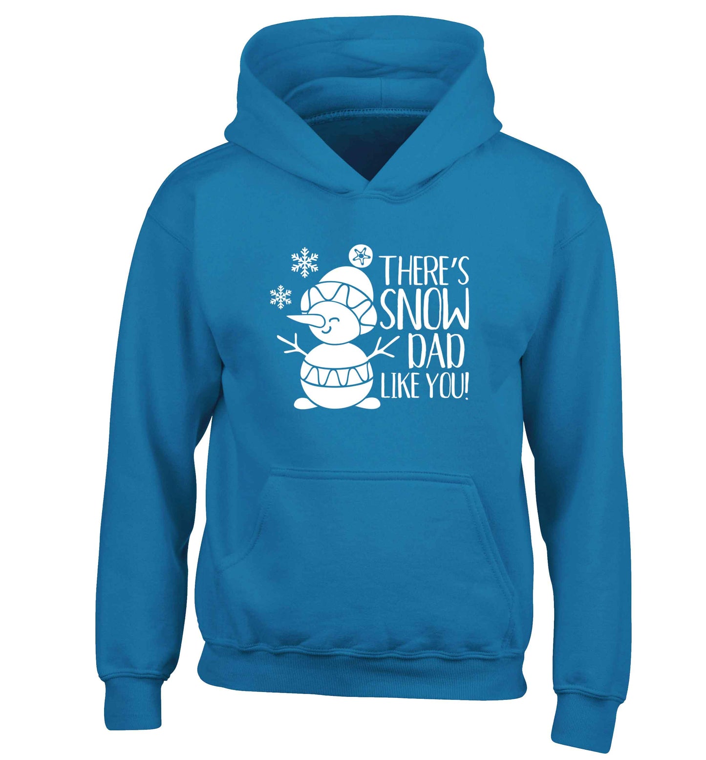 There's snow dad like you children's blue hoodie 12-13 Years
