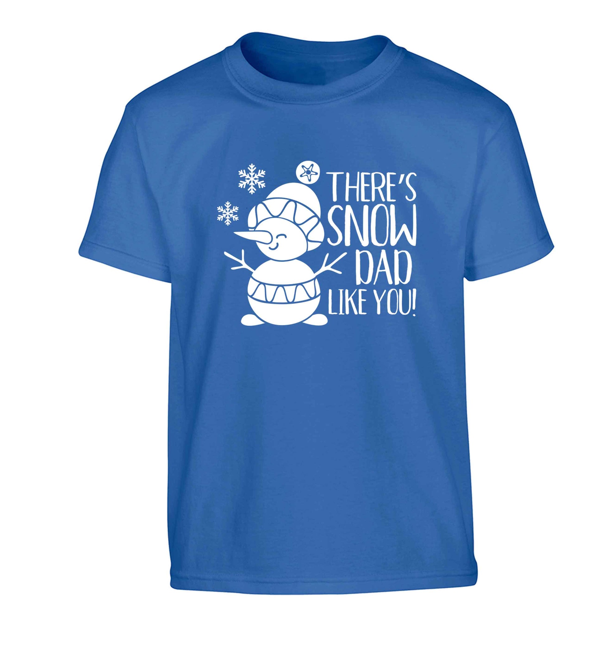 There's snow dad like you Children's blue Tshirt 12-13 Years