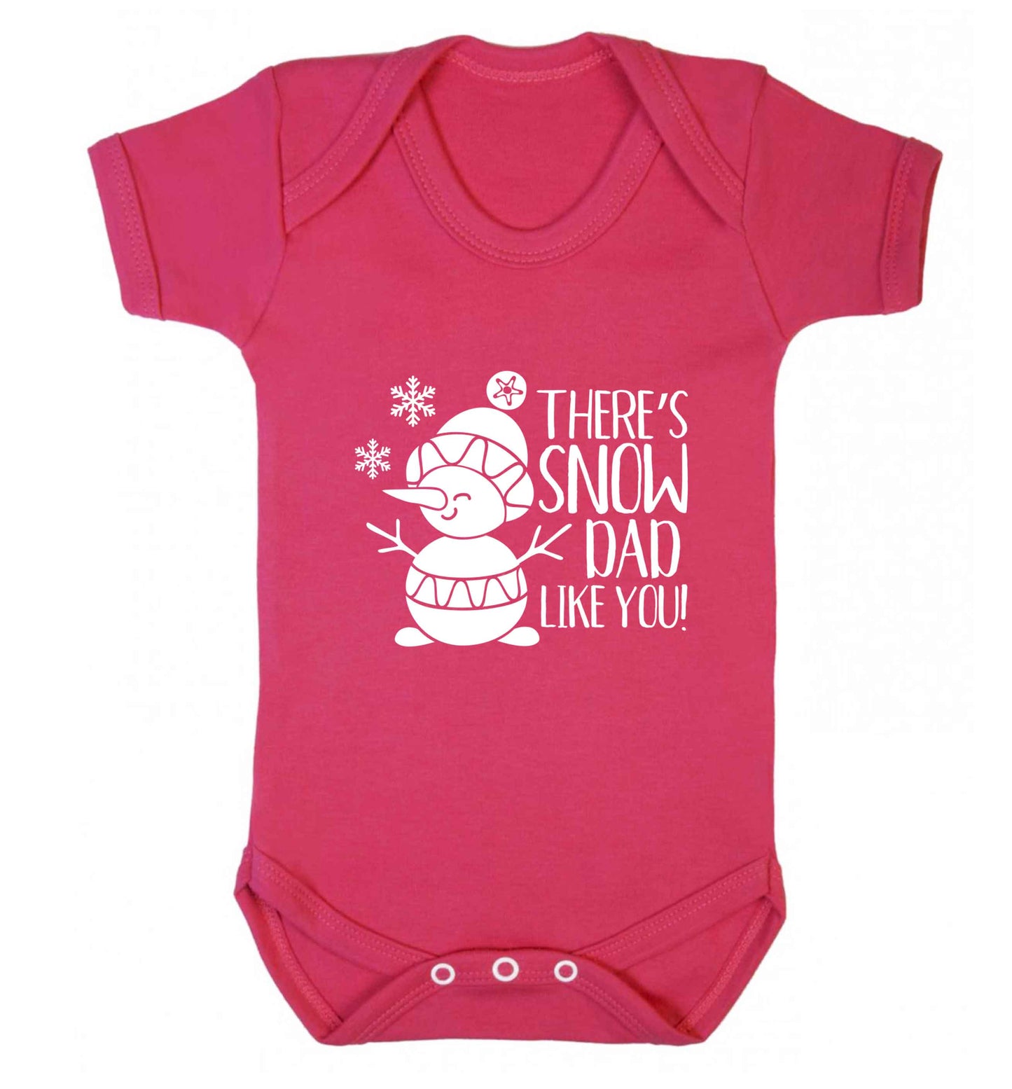 There's snow dad like you baby vest dark pink 18-24 months