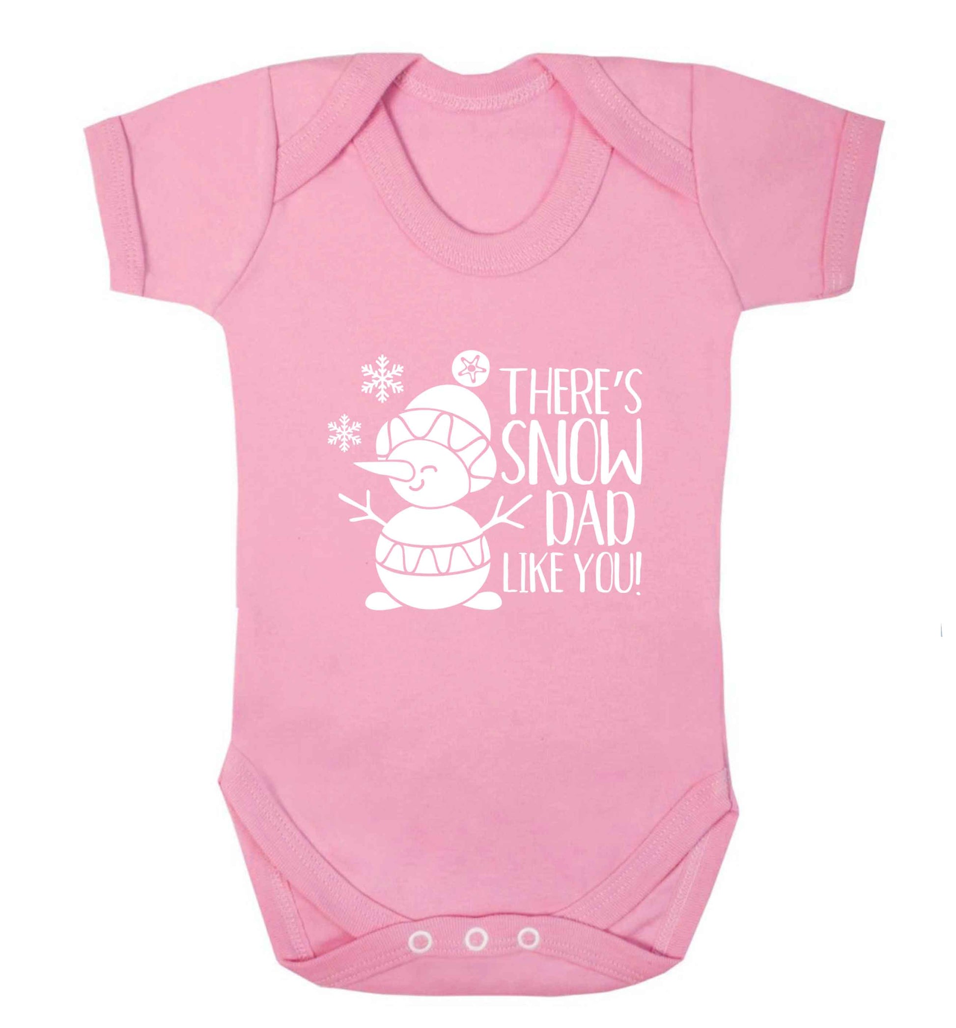 There's snow dad like you baby vest pale pink 18-24 months