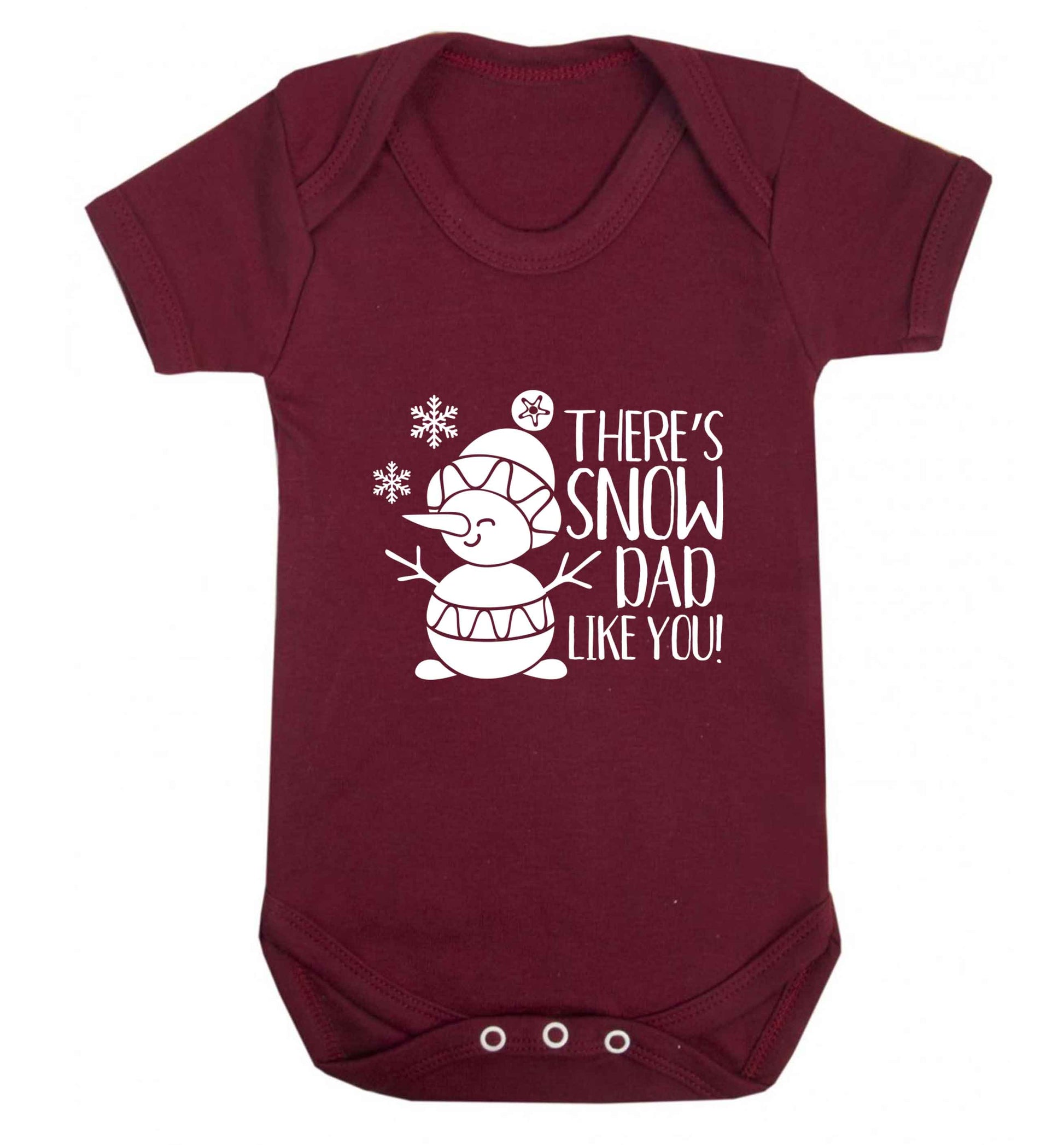 There's snow dad like you baby vest maroon 18-24 months