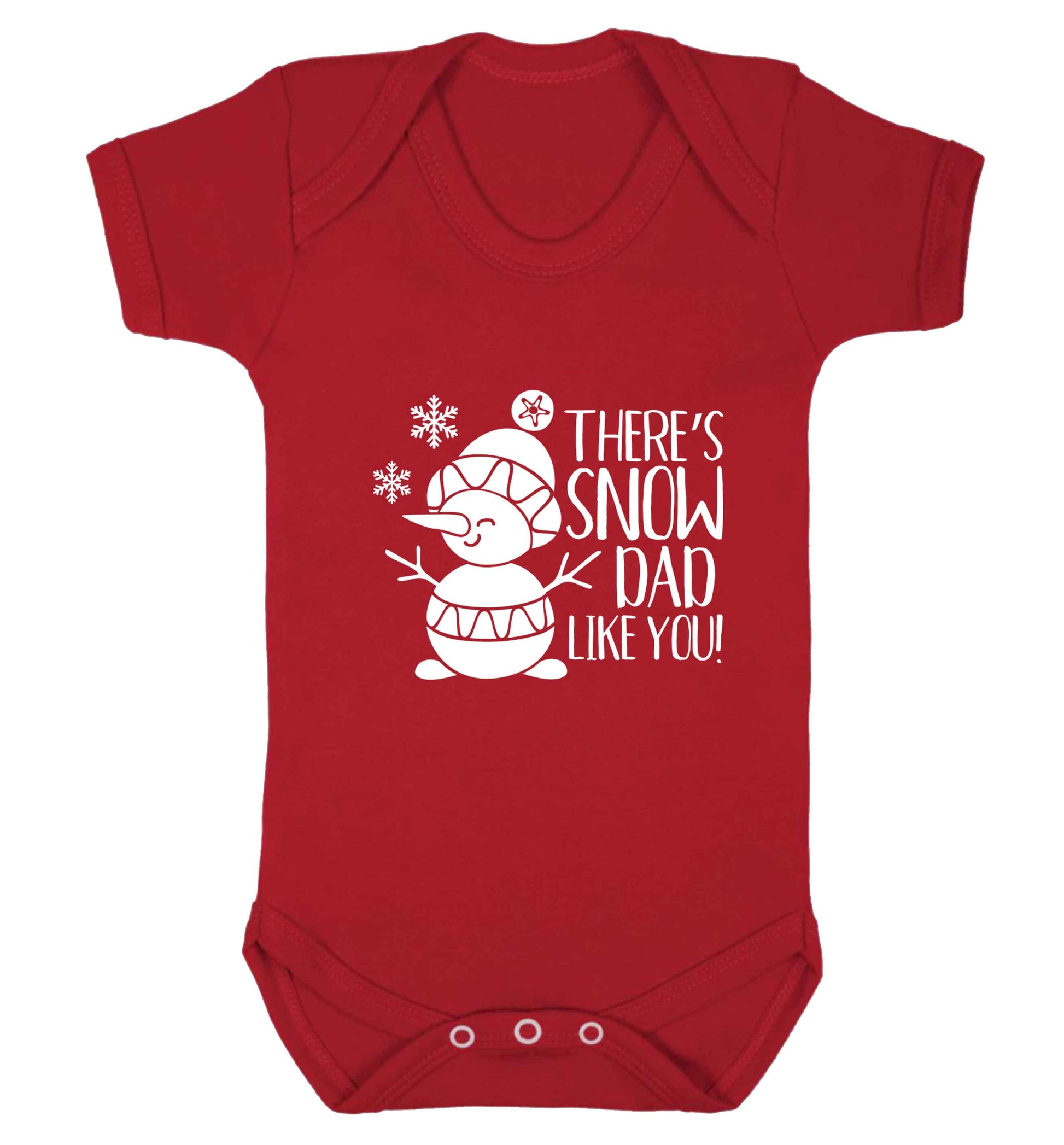 There's snow dad like you baby vest red 18-24 months