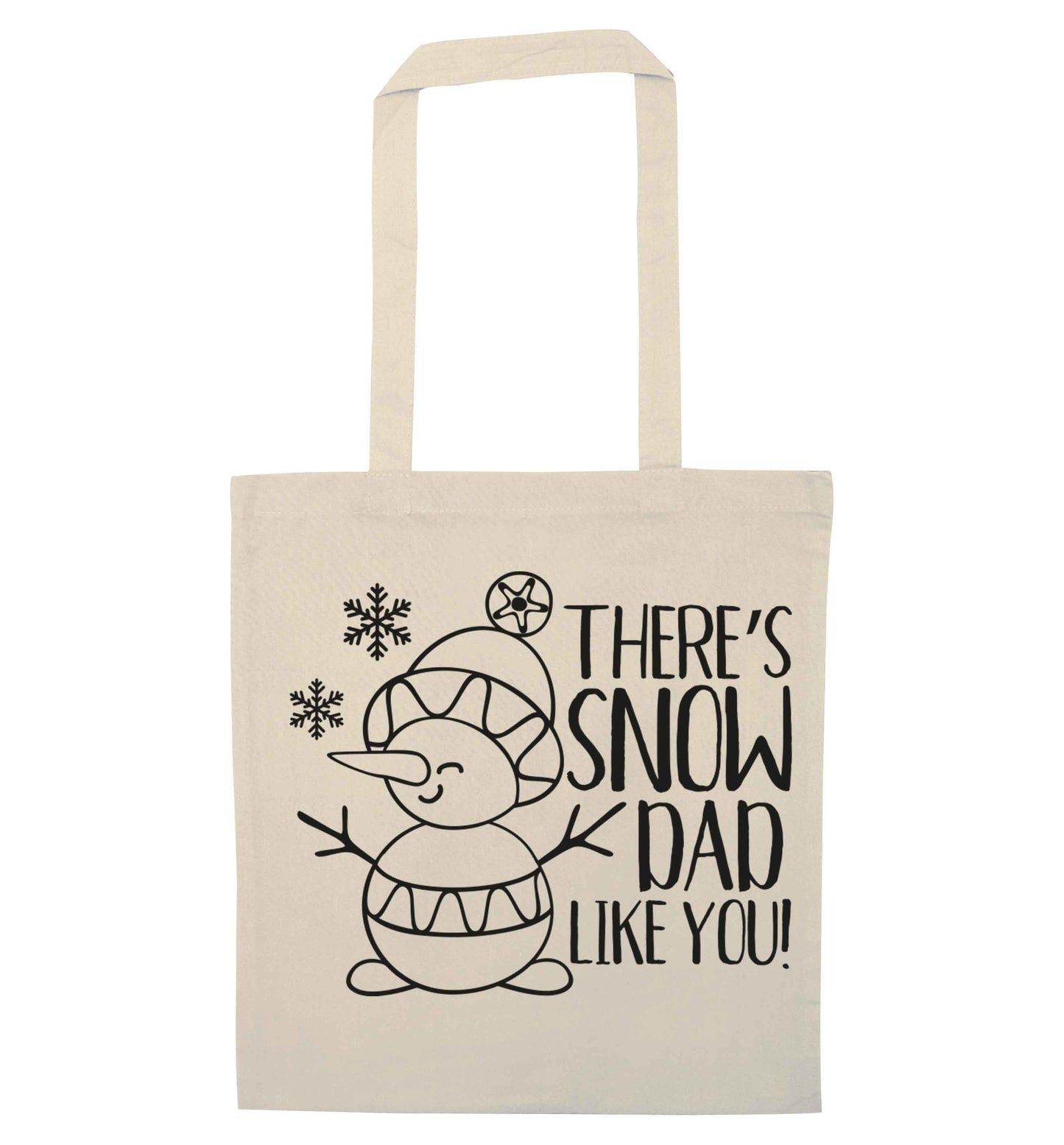 There's snow dad like you natural tote bag