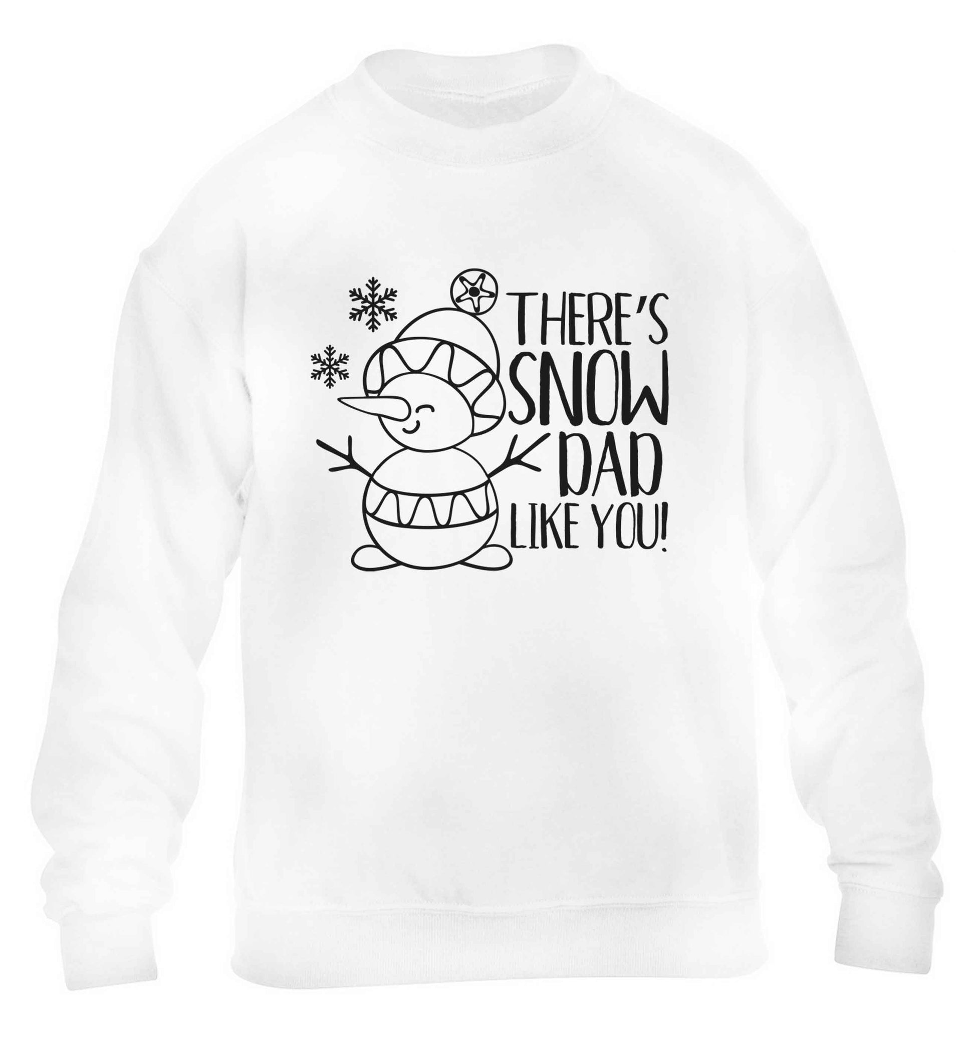 There's snow dad like you children's white sweater 12-13 Years