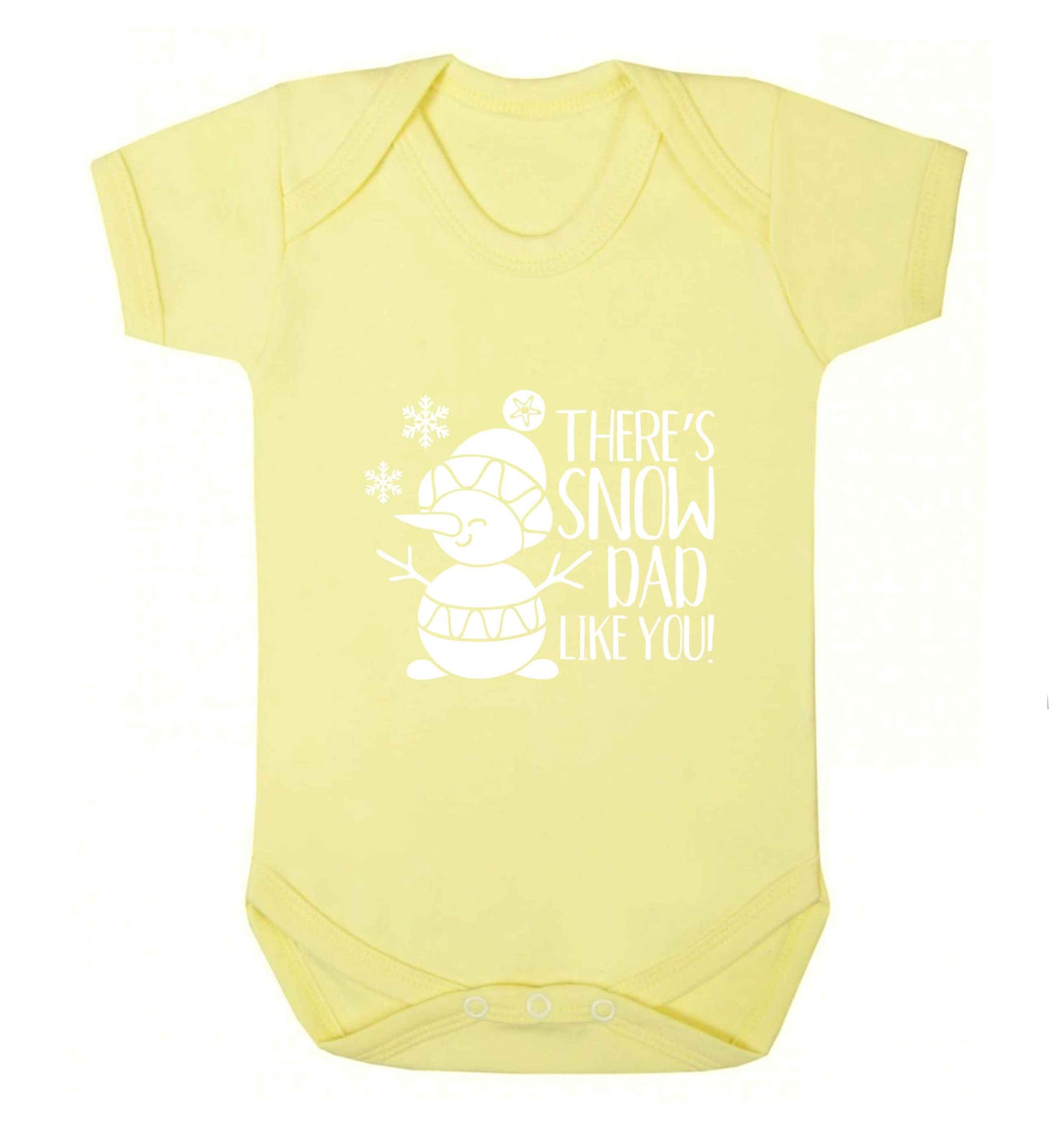 There's snow dad like you baby vest pale yellow 18-24 months