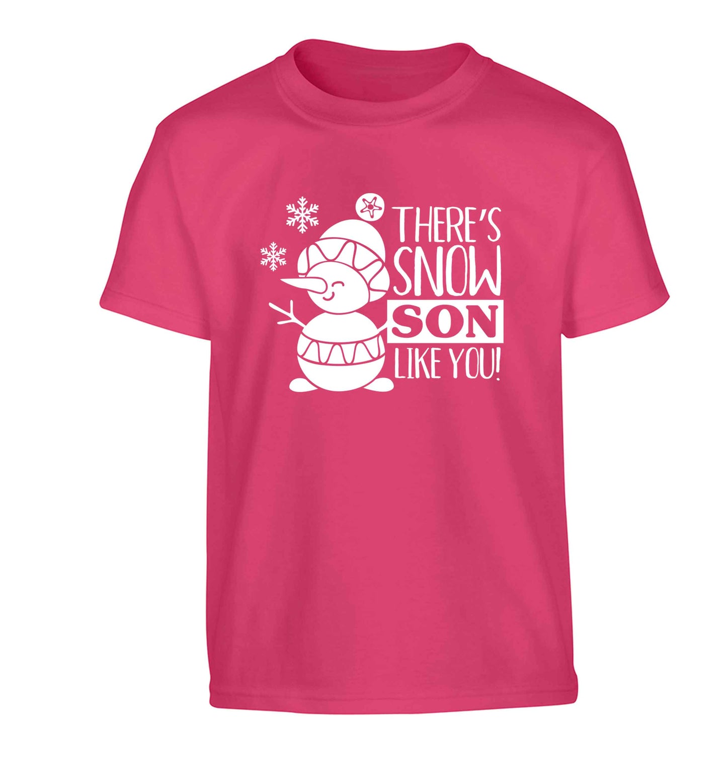 There's snow son like you Children's pink Tshirt 12-13 Years