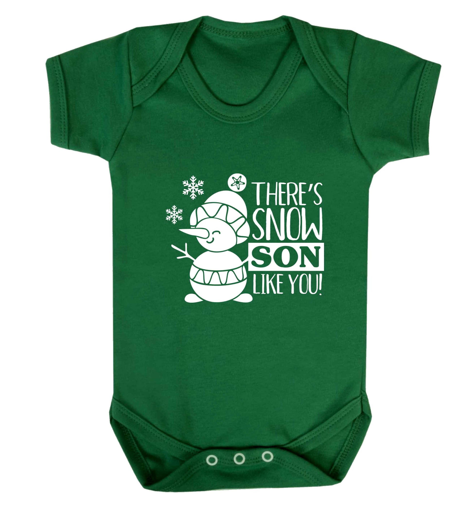 There's snow son like you baby vest green 18-24 months