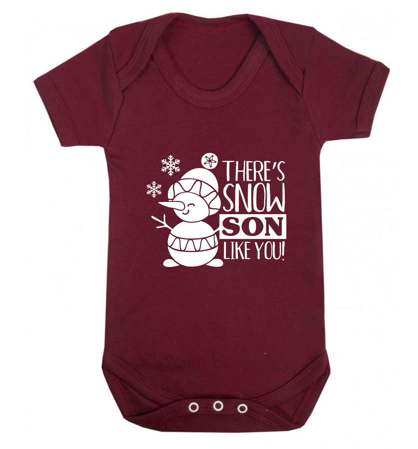 There's snow son like you baby vest maroon 18-24 months