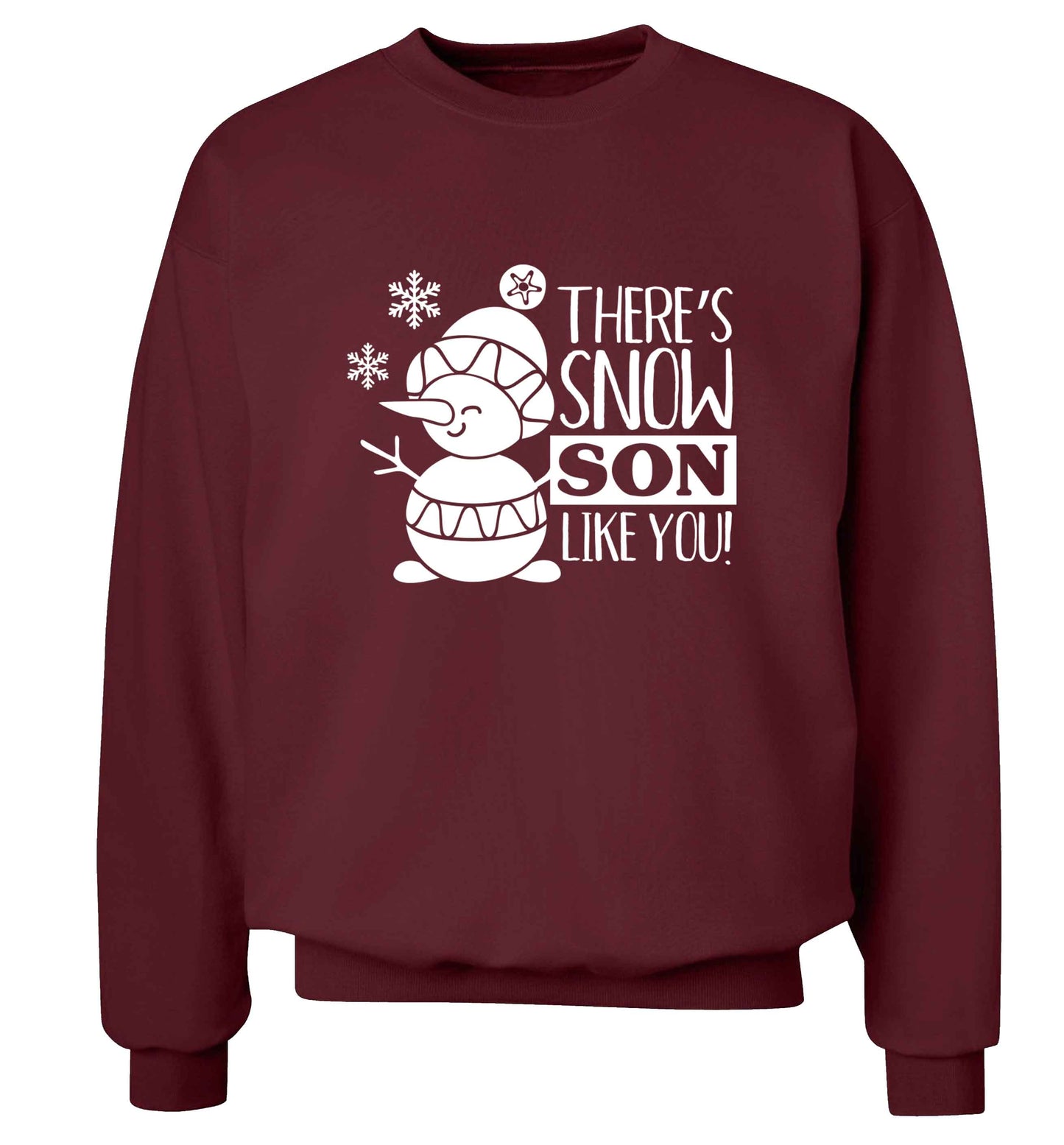 There's snow son like you adult's unisex maroon sweater 2XL
