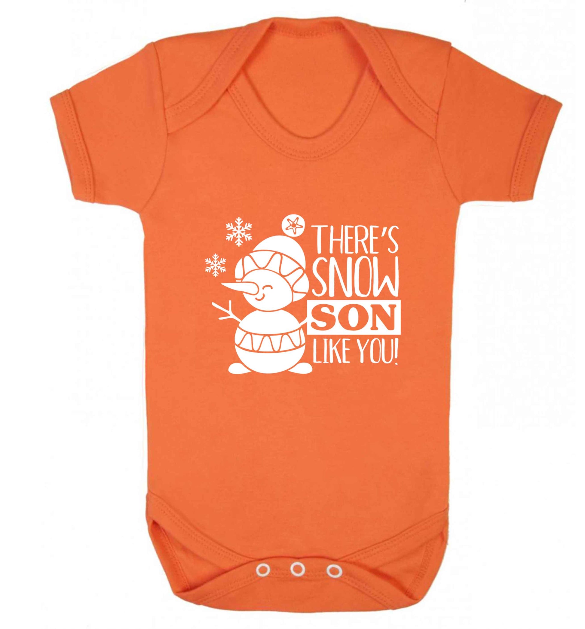 There's snow son like you baby vest orange 18-24 months