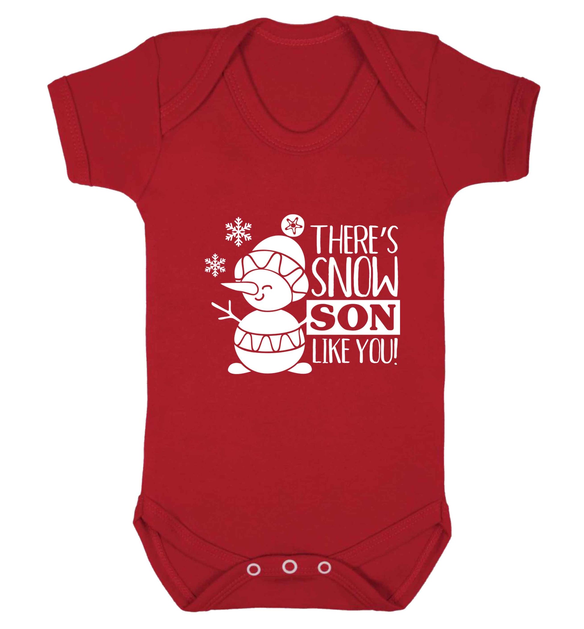 There's snow son like you baby vest red 18-24 months