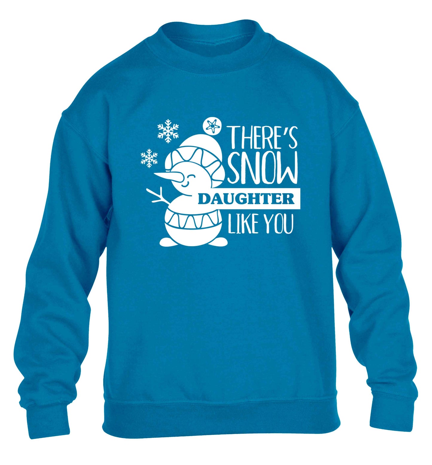 There's snow daughter like you children's blue sweater 12-13 Years