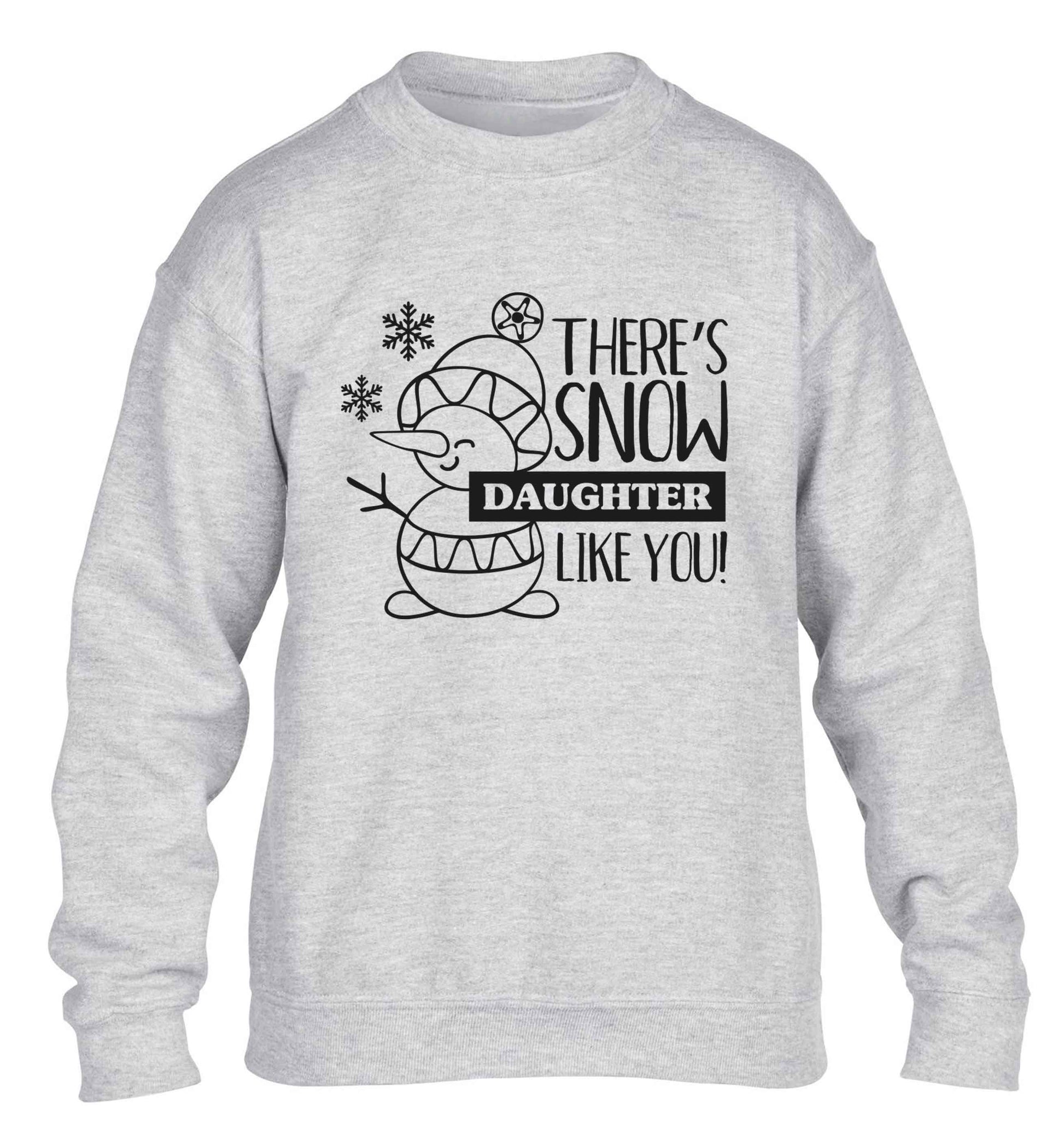 There's snow daughter like you children's grey sweater 12-13 Years