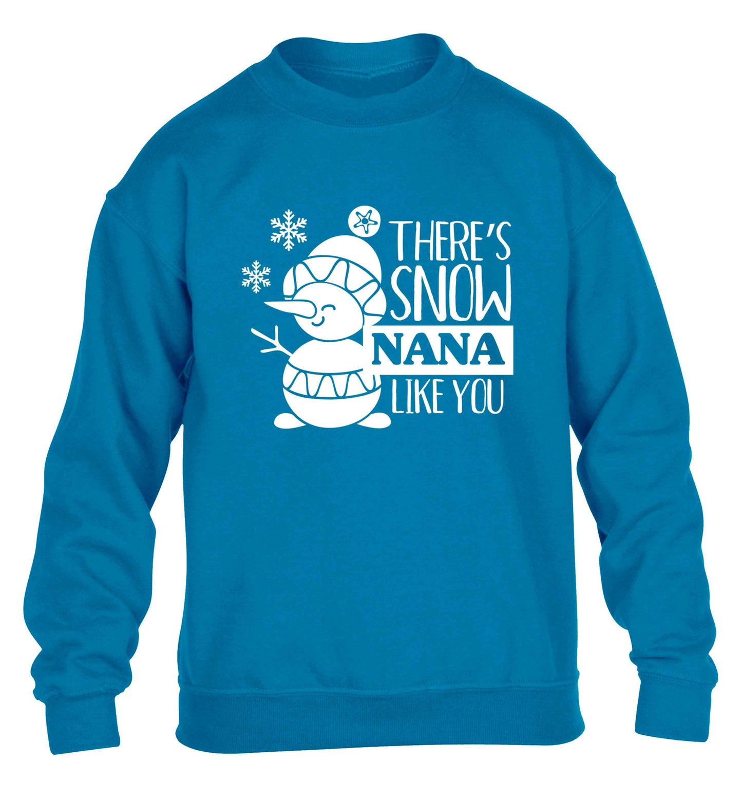 There's snow nana like you children's blue sweater 12-13 Years
