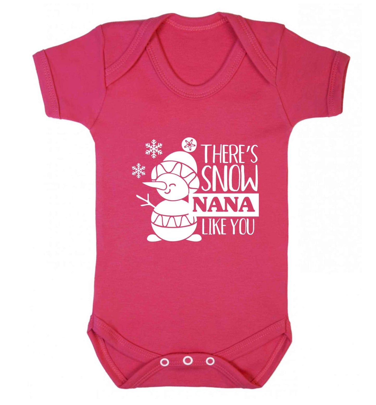 There's snow nana like you baby vest dark pink 18-24 months