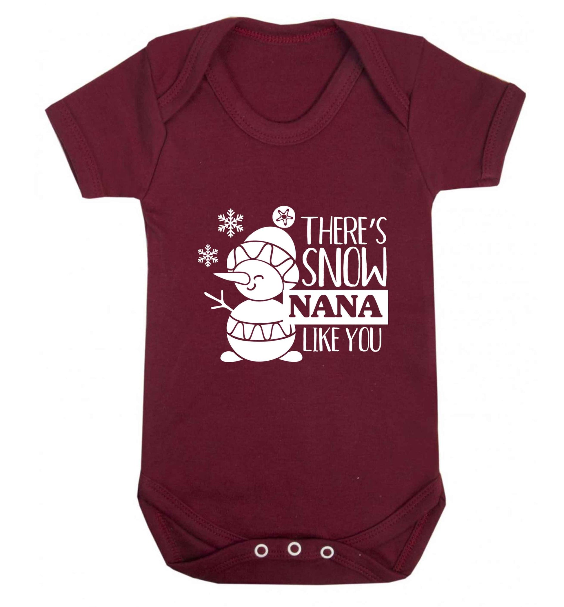There's snow nana like you baby vest maroon 18-24 months