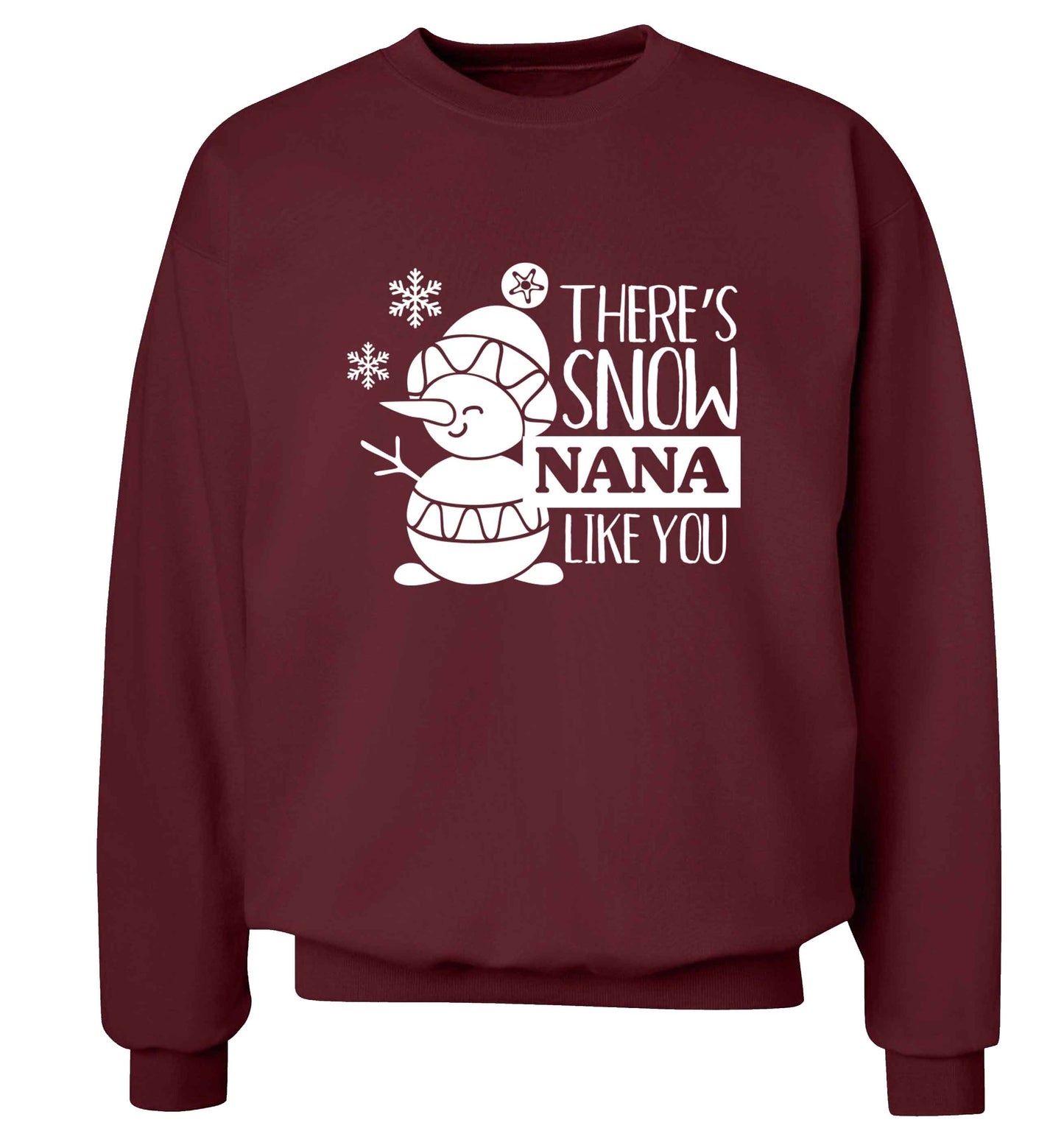 There's snow nana like you adult's unisex maroon sweater 2XL