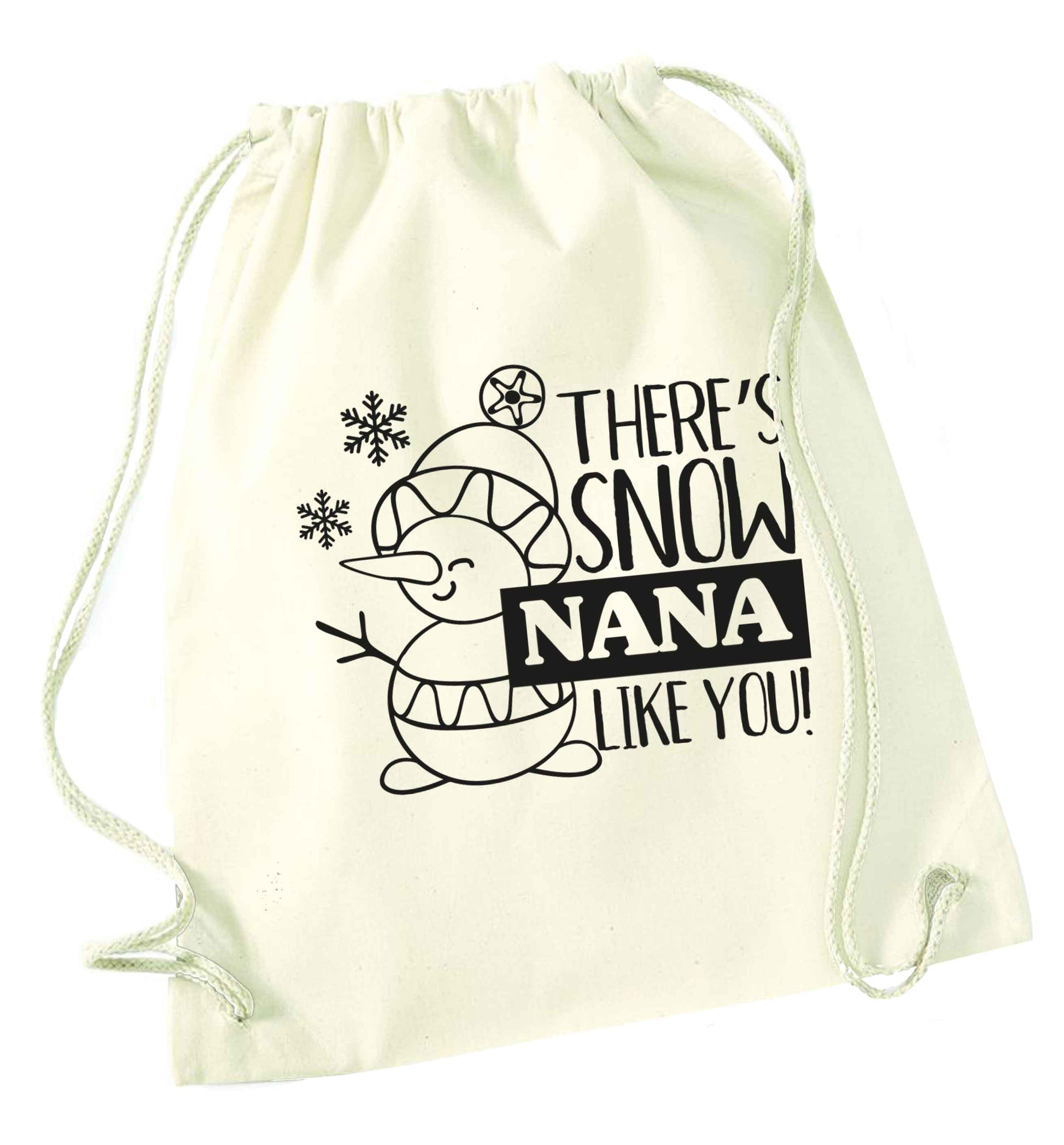 There's snow nana like you natural drawstring bag