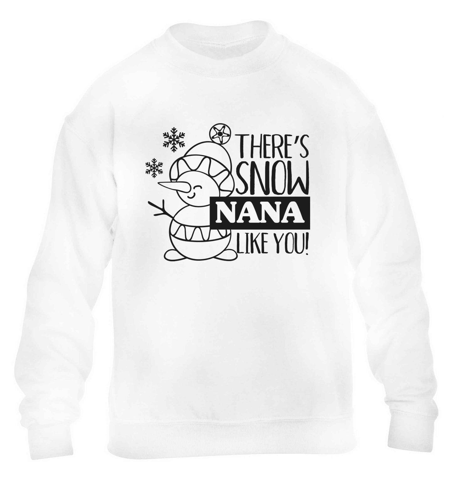 There's snow nana like you children's white sweater 12-13 Years