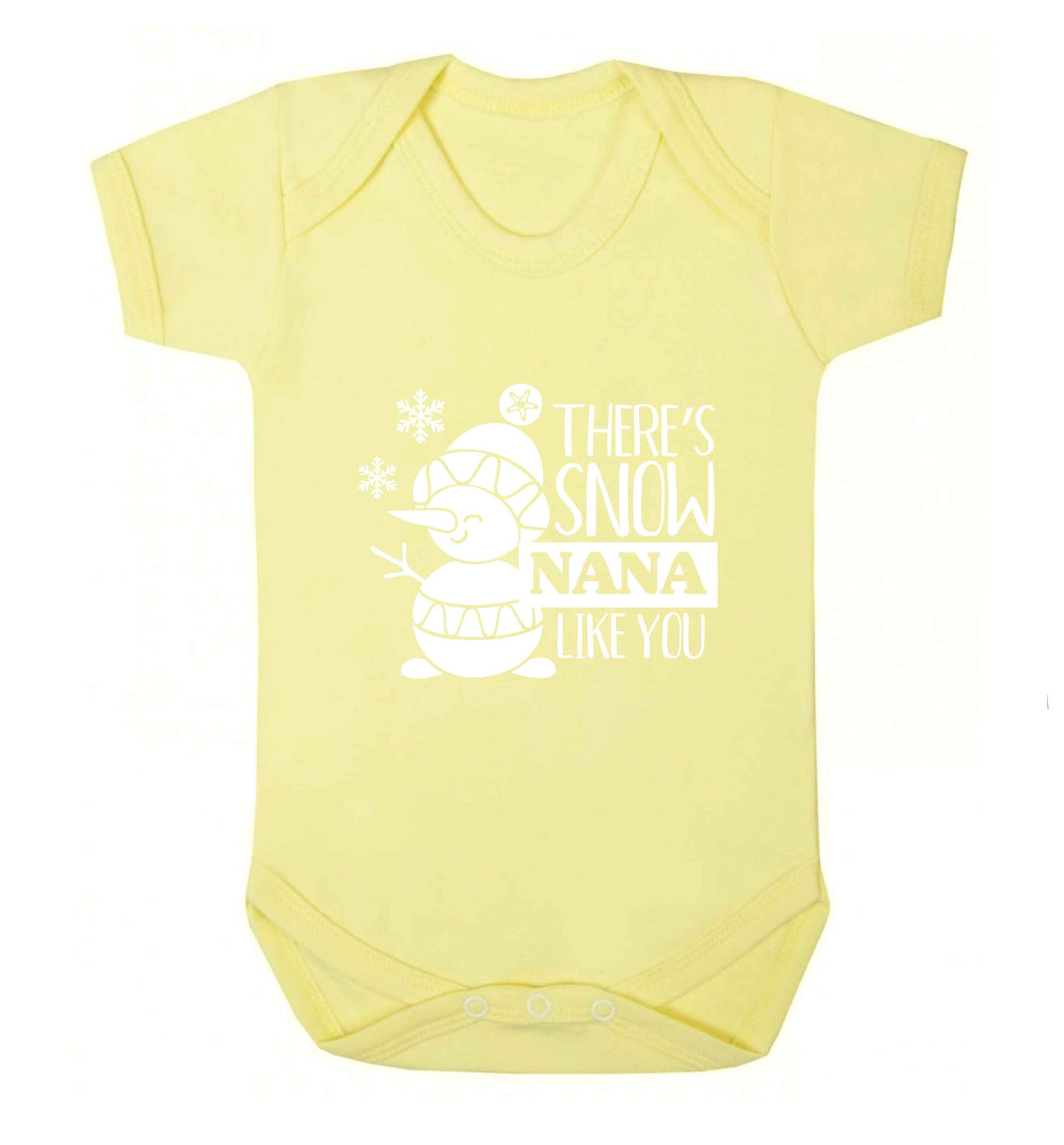 There's snow nana like you baby vest pale yellow 18-24 months