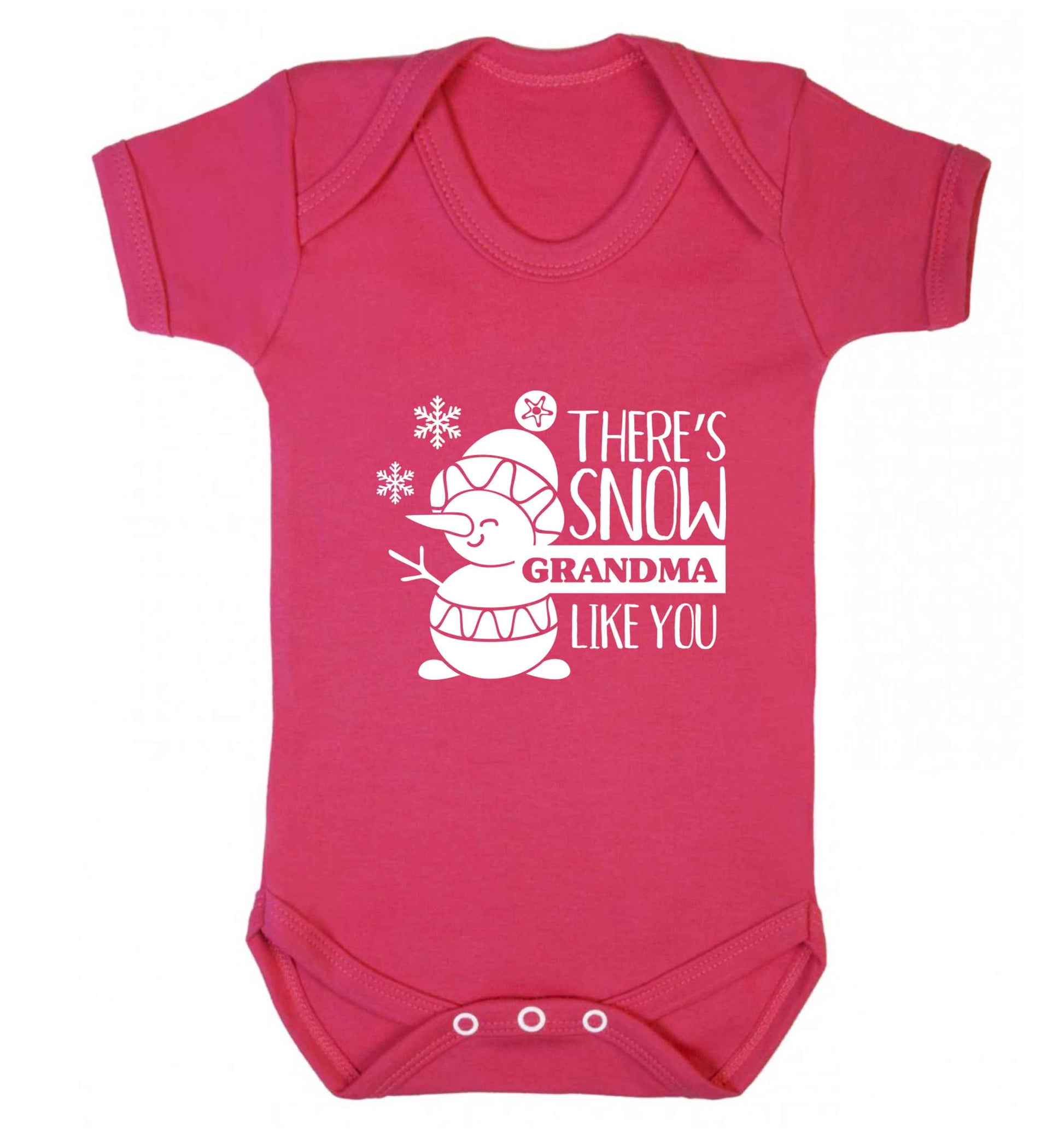 There's snow grandma like you baby vest dark pink 18-24 months