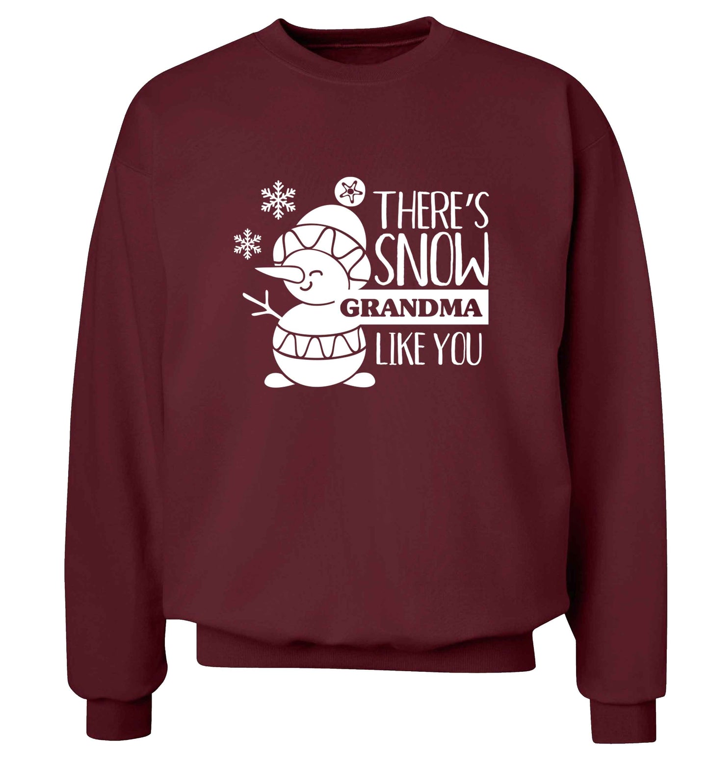 There's snow grandma like you adult's unisex maroon sweater 2XL