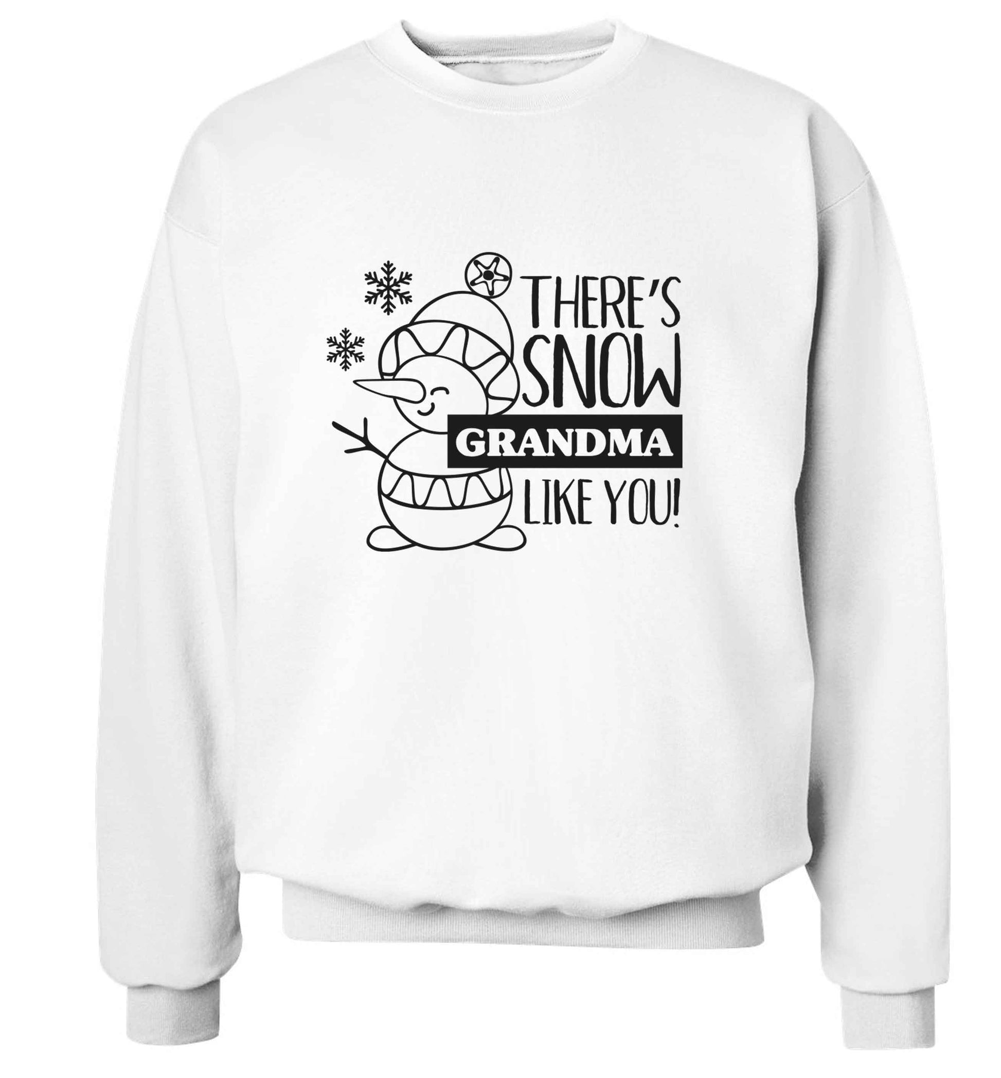 There's snow grandma like you adult's unisex white sweater 2XL