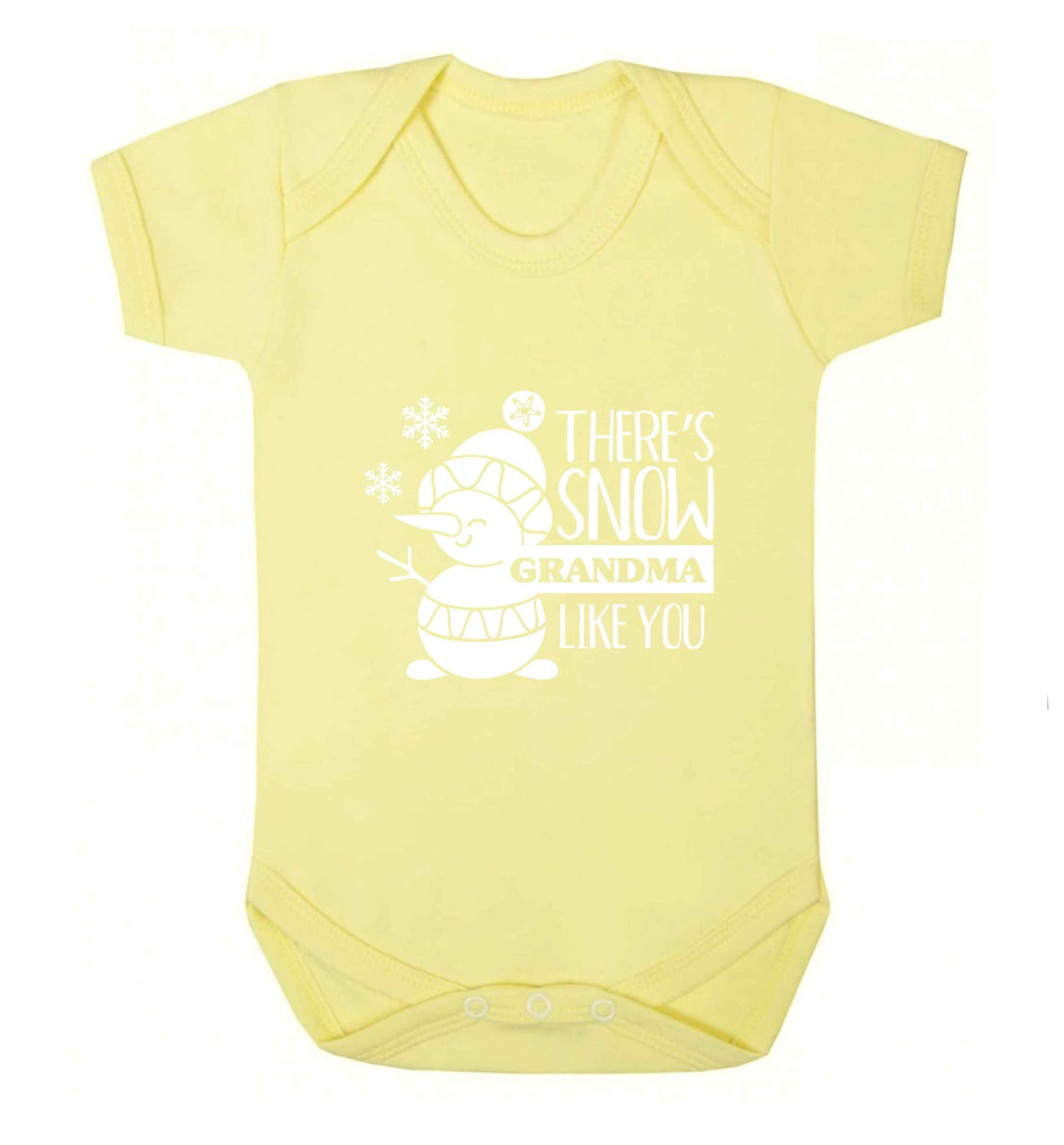 There's snow grandma like you baby vest pale yellow 18-24 months