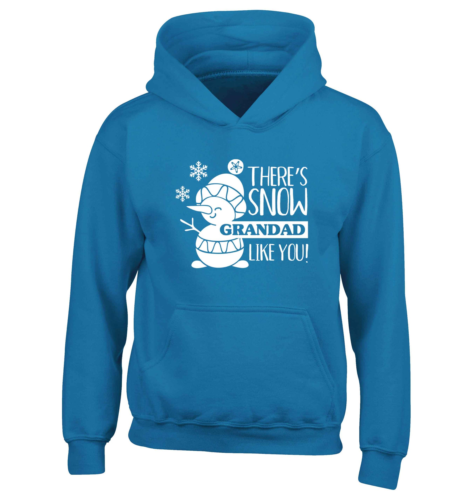 There's snow grandad like you children's blue hoodie 12-13 Years