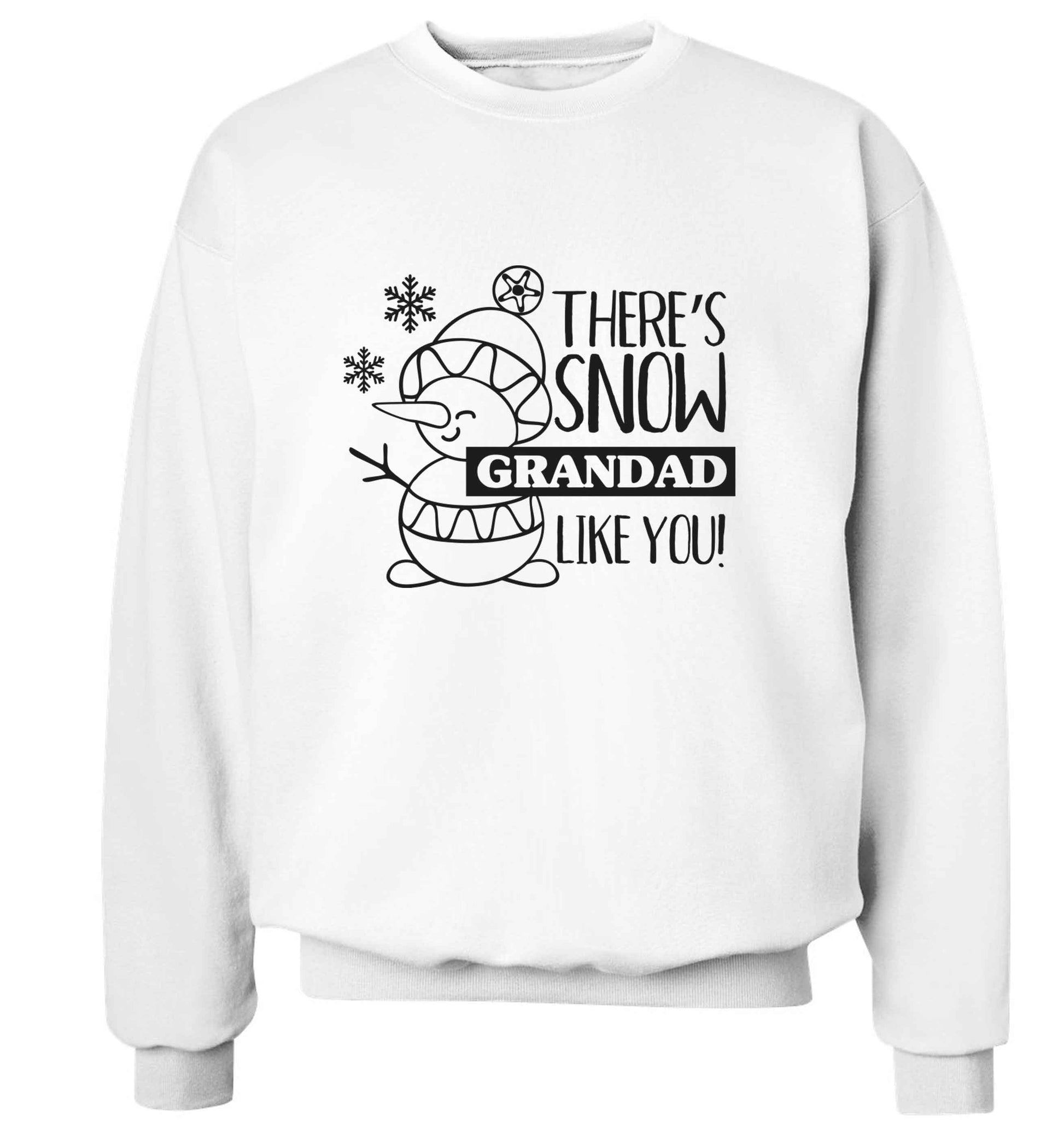 There's snow grandad like you adult's unisex white sweater 2XL