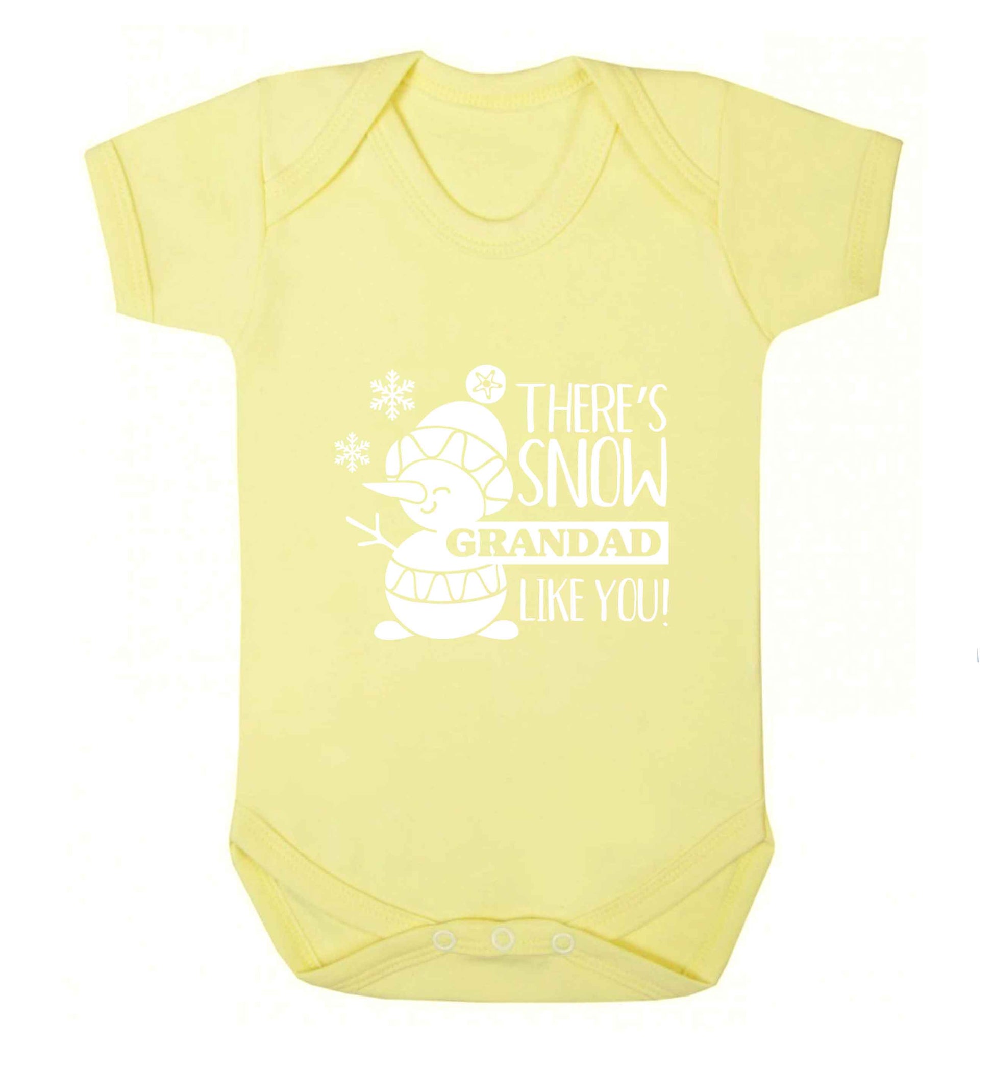 There's snow grandad like you baby vest pale yellow 18-24 months