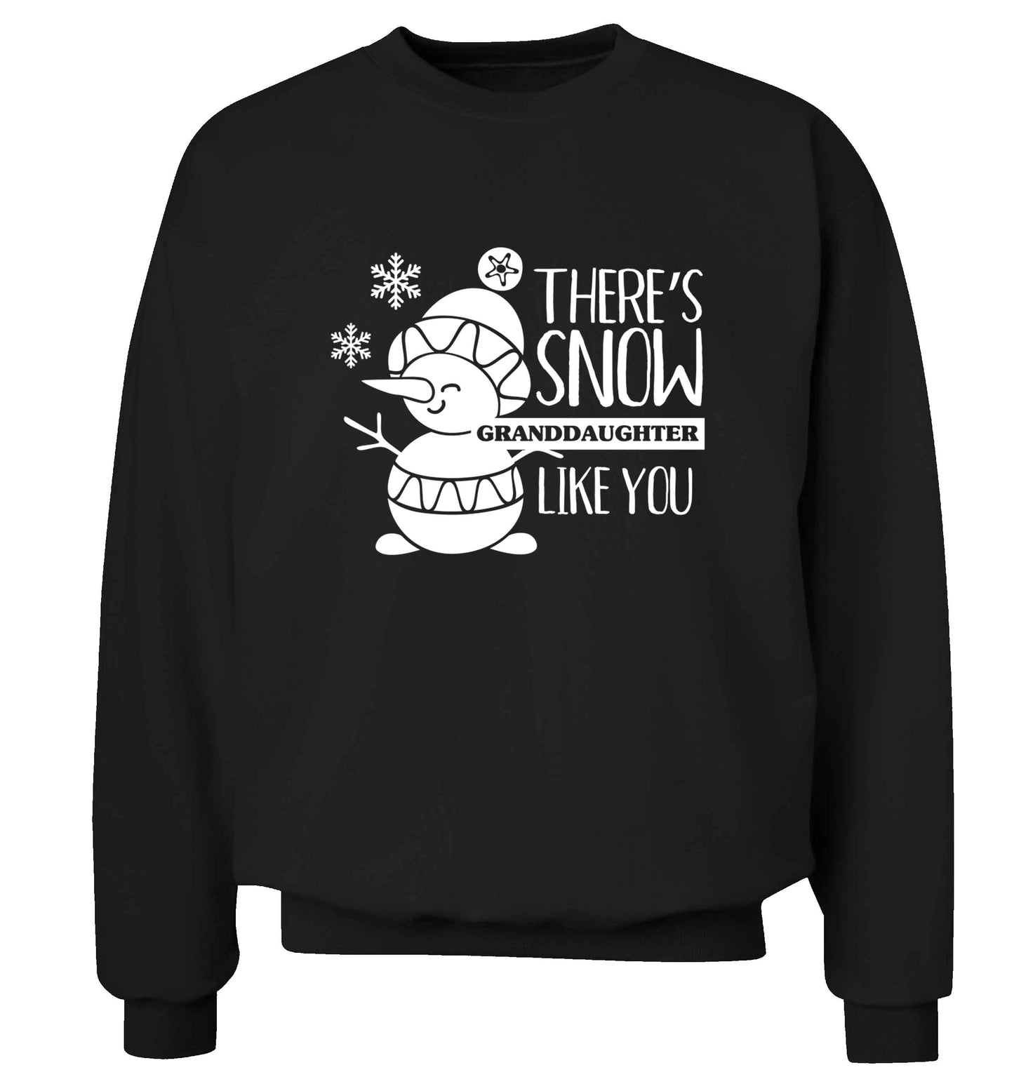 There's snow granddaughter like you adult's unisex black sweater 2XL