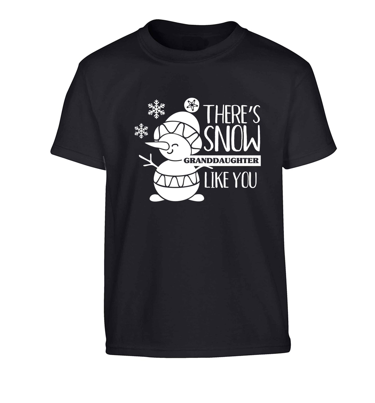 There's snow granddaughter like you Children's black Tshirt 12-13 Years