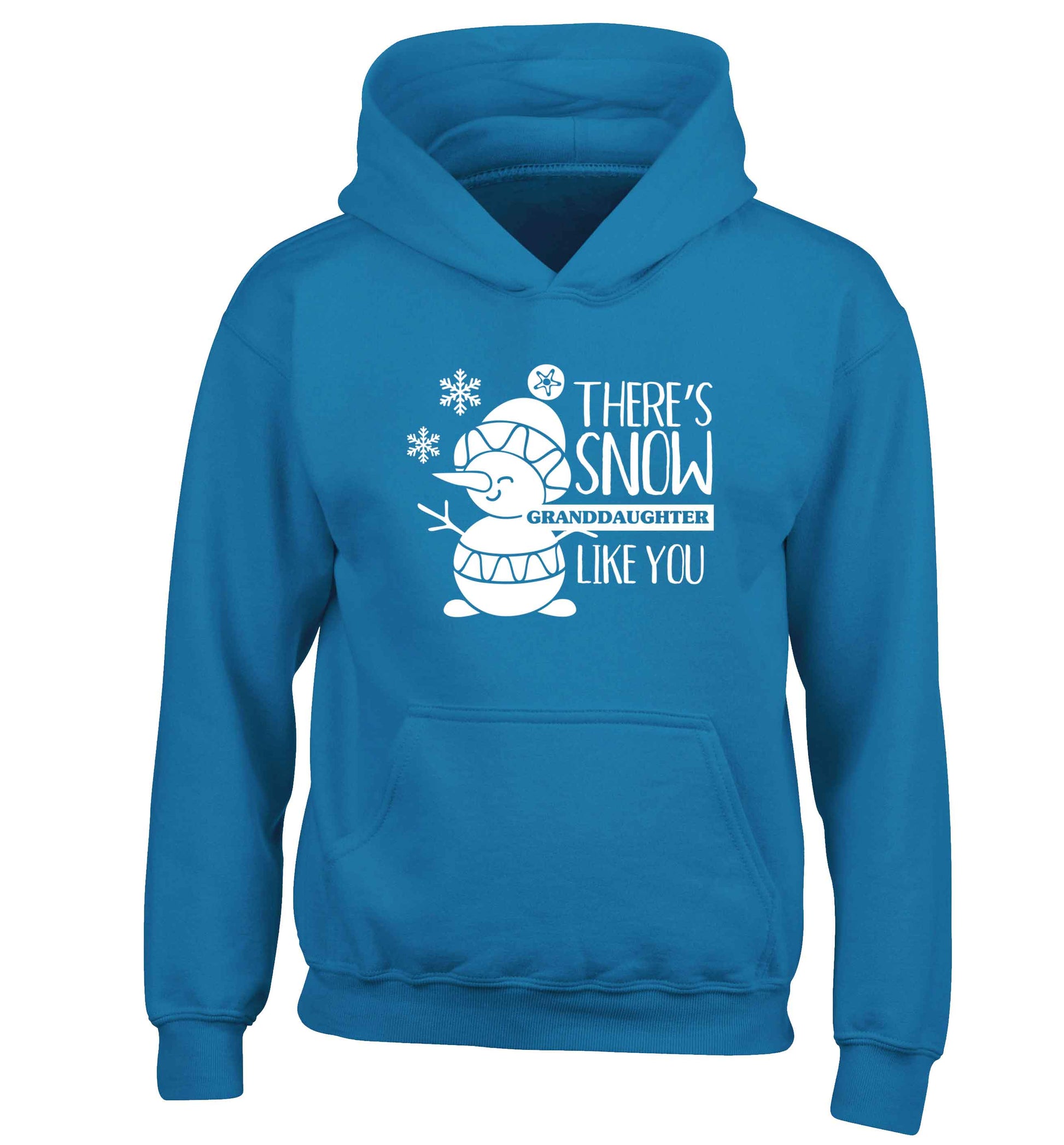 There's snow granddaughter like you children's blue hoodie 12-13 Years