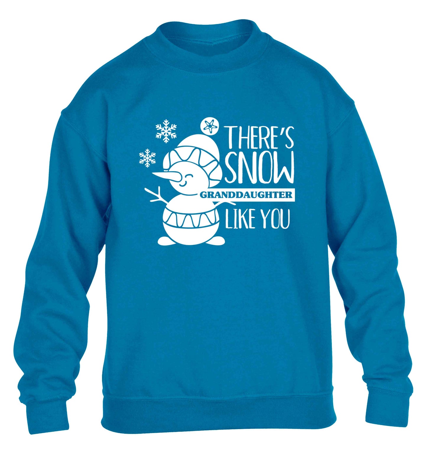 There's snow granddaughter like you children's blue sweater 12-13 Years