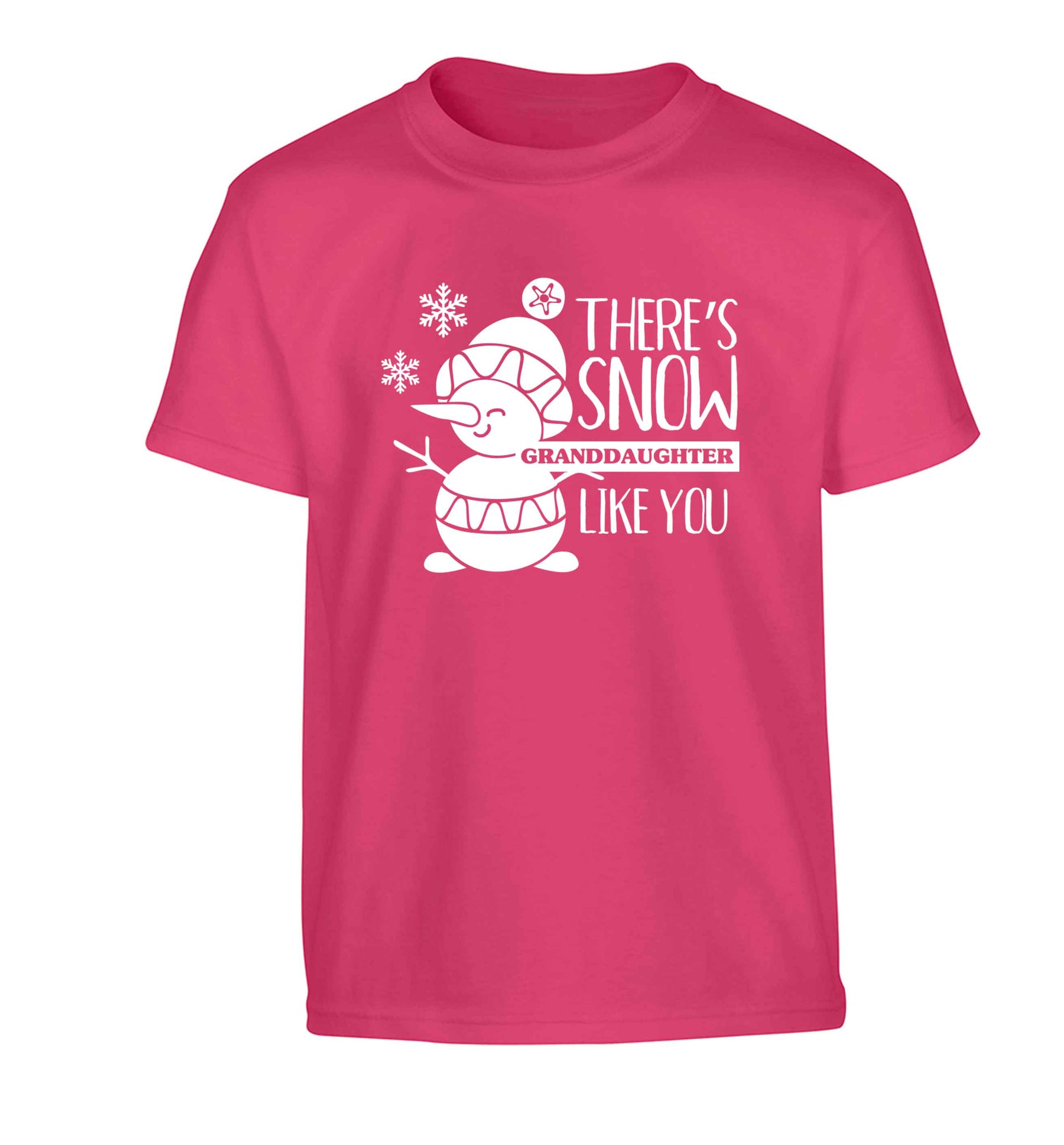 There's snow granddaughter like you Children's pink Tshirt 12-13 Years