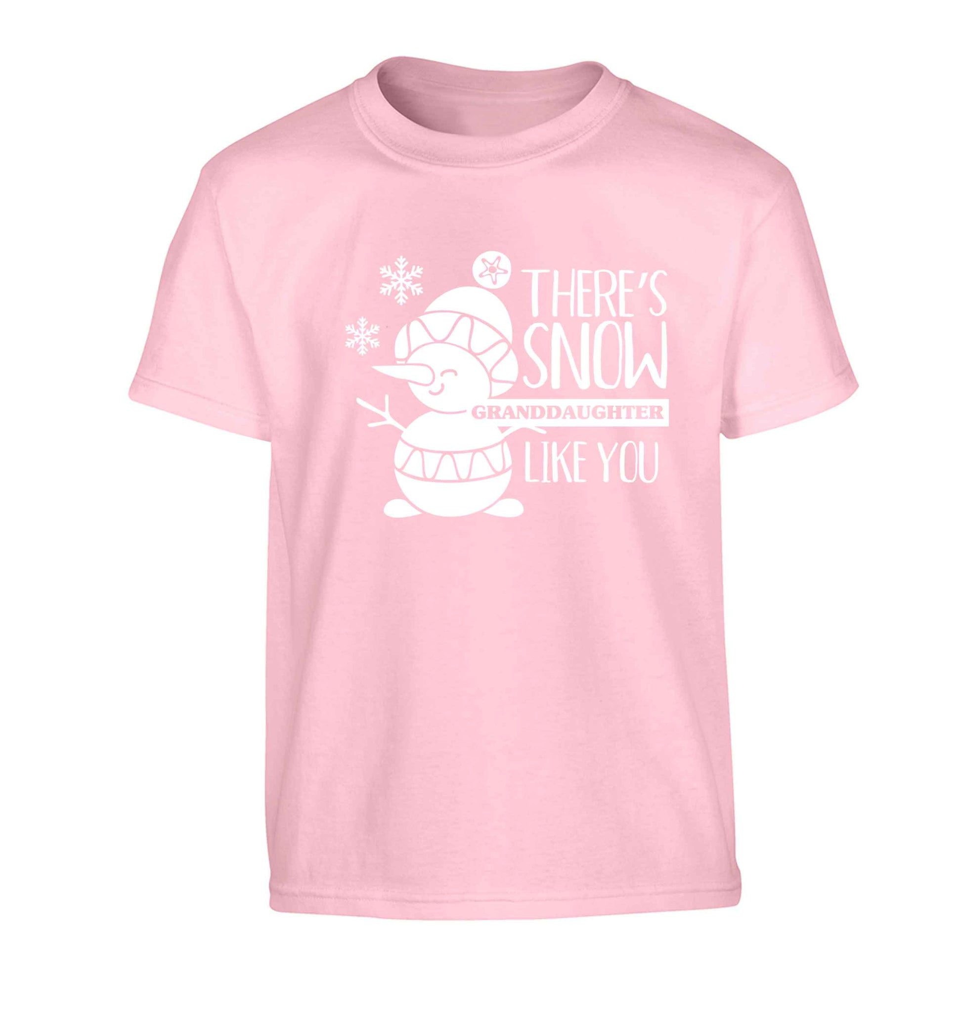 There's snow granddaughter like you Children's light pink Tshirt 12-13 Years