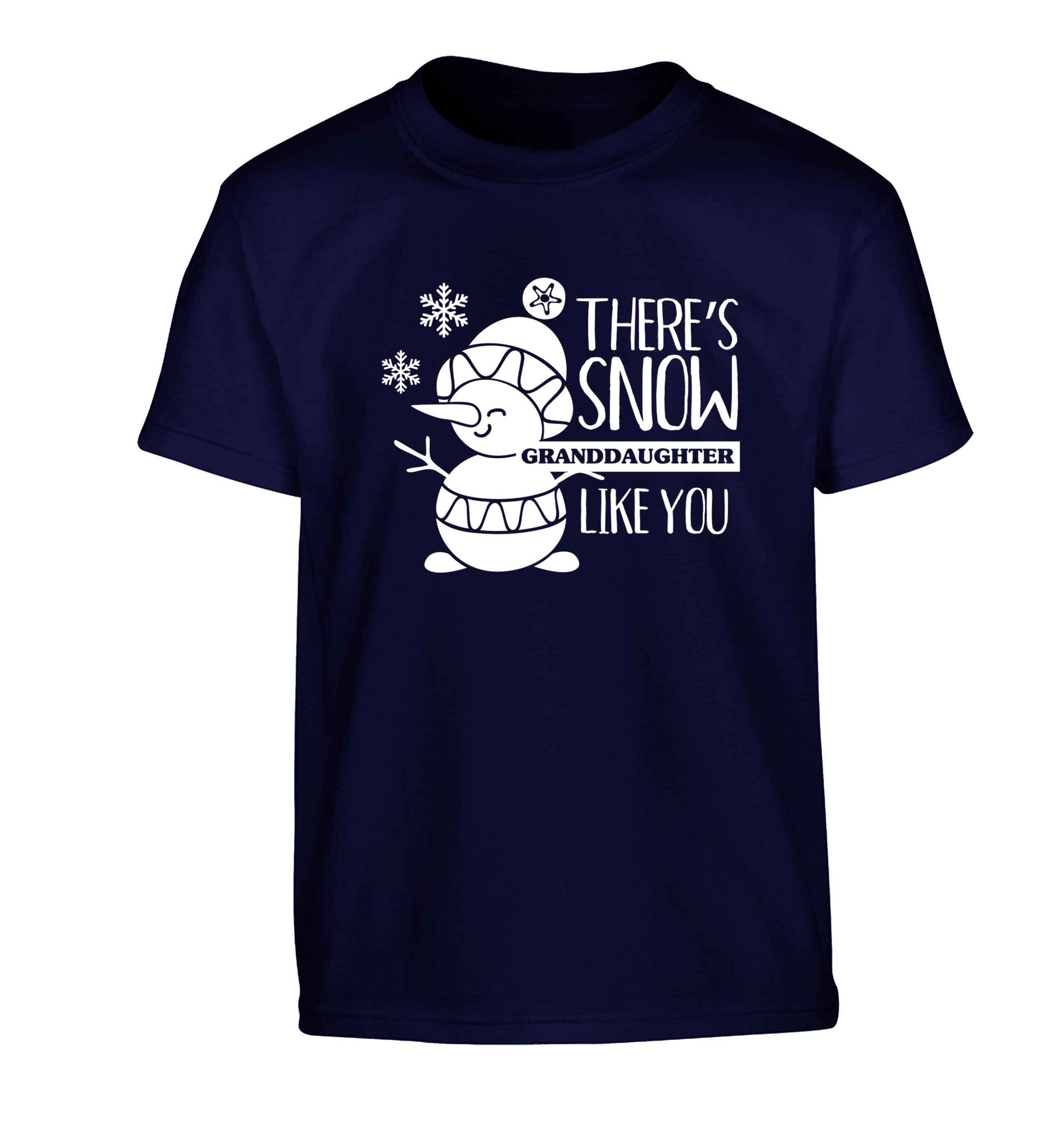 There's snow granddaughter like you Children's navy Tshirt 12-13 Years