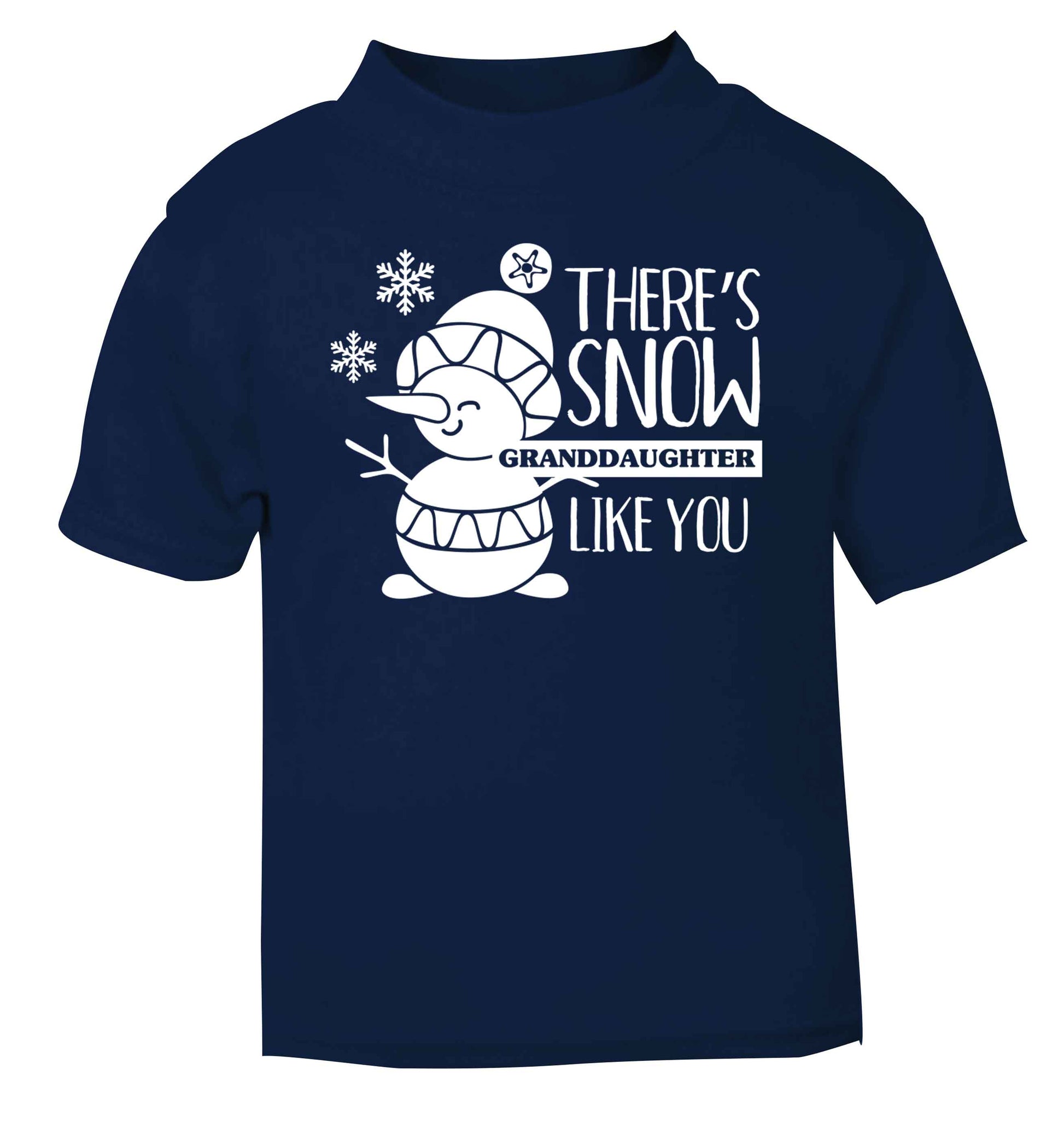 There's snow granddaughter like you navy baby toddler Tshirt 2 Years