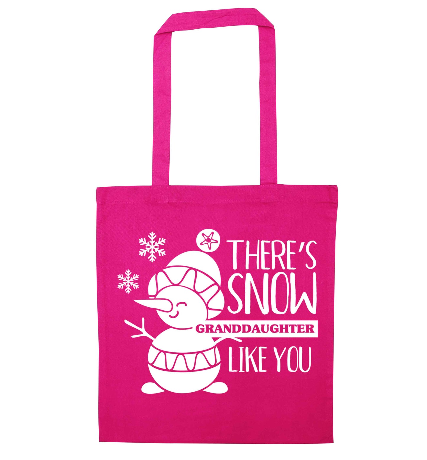 There's snow granddaughter like you pink tote bag