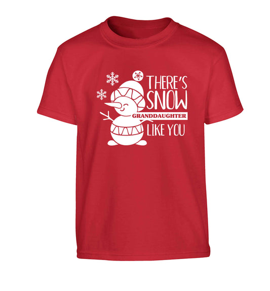 There's snow granddaughter like you Children's red Tshirt 12-13 Years