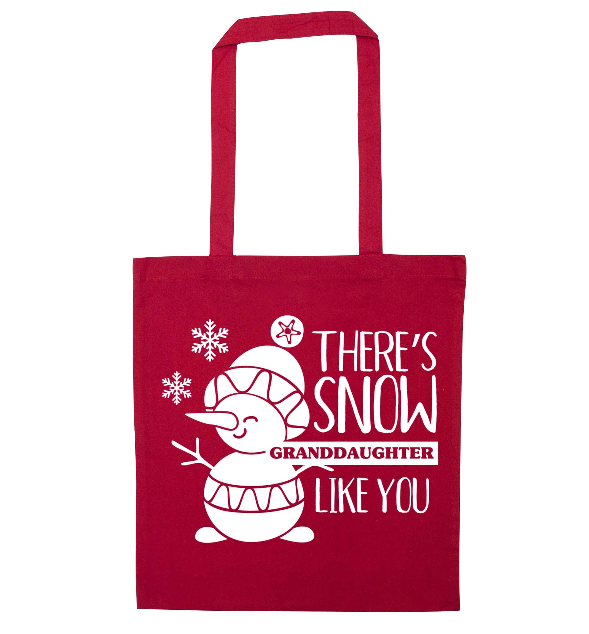 There's snow granddaughter like you red tote bag