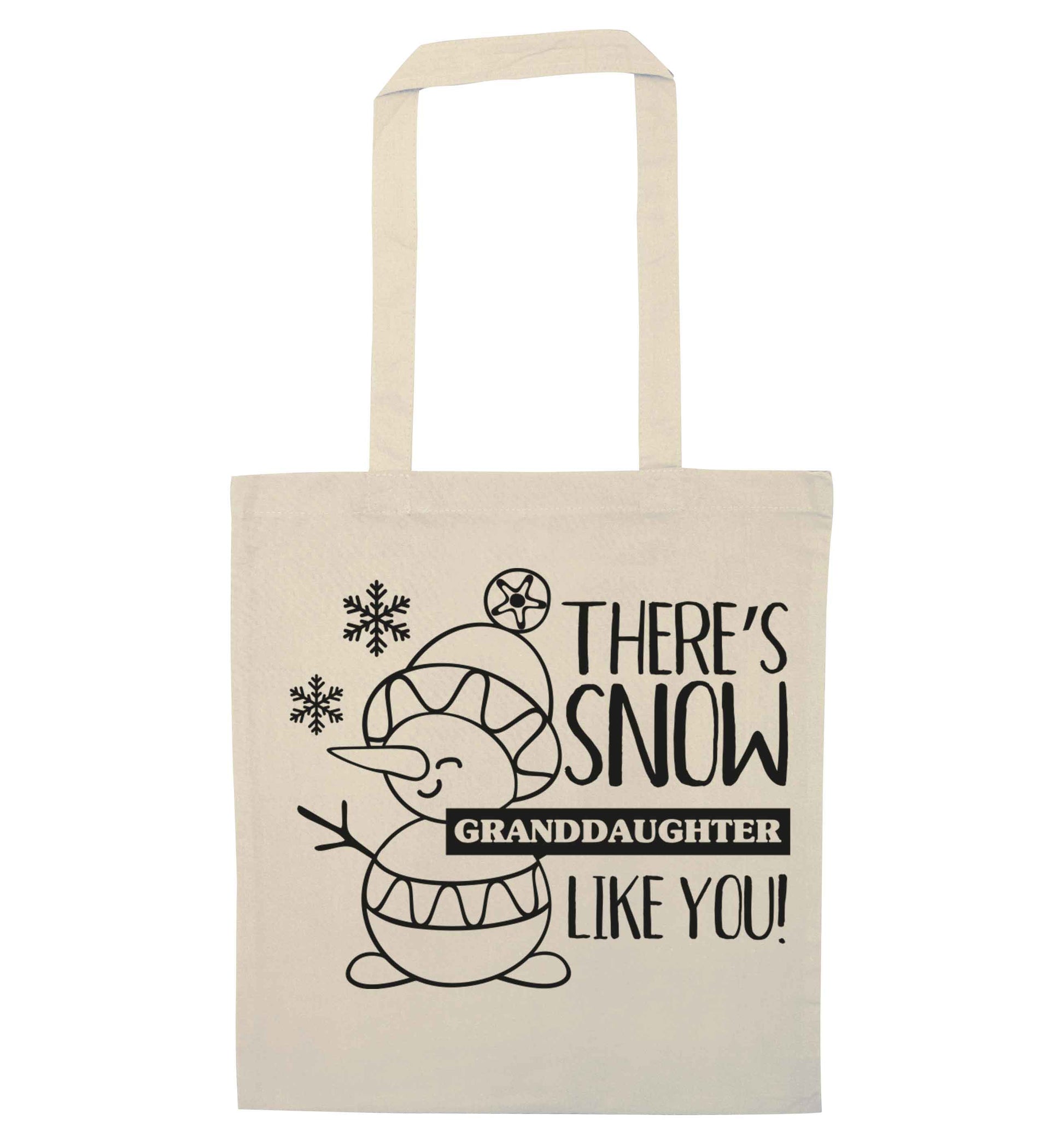 There's snow granddaughter like you natural tote bag
