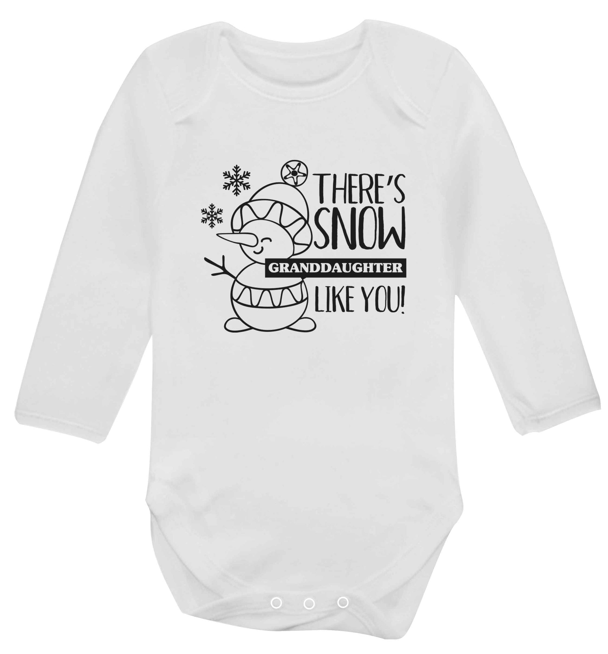 There's snow granddaughter like you baby vest long sleeved white 6-12 months