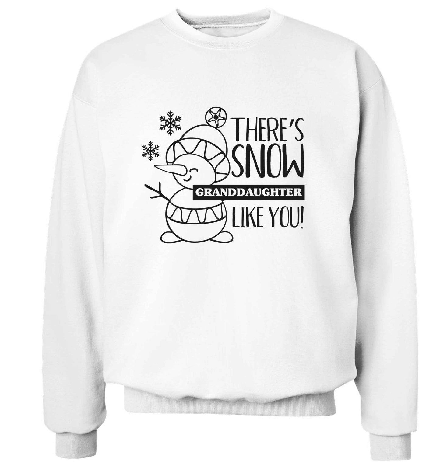 There's snow granddaughter like you adult's unisex white sweater 2XL